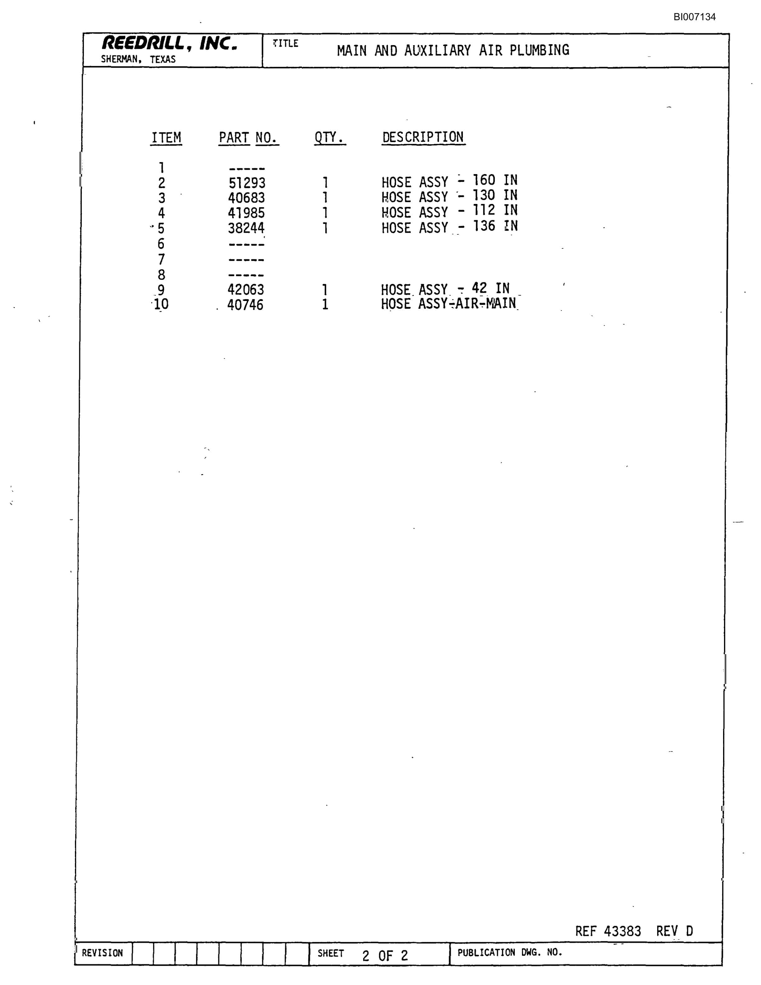 Bucyrus SK-40 Parts Catalog BI007134-2