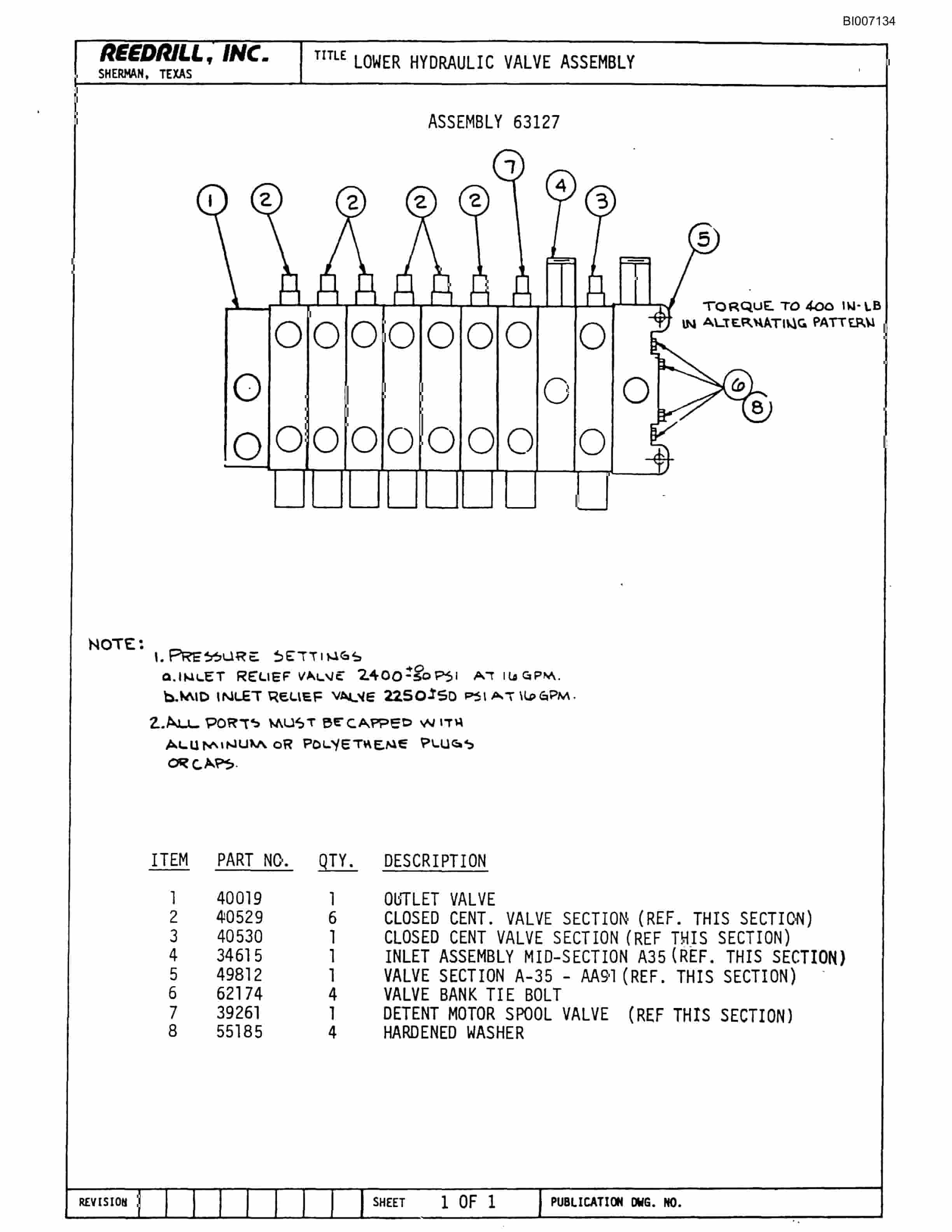 Bucyrus SK-40 Parts Catalog BI007134-4