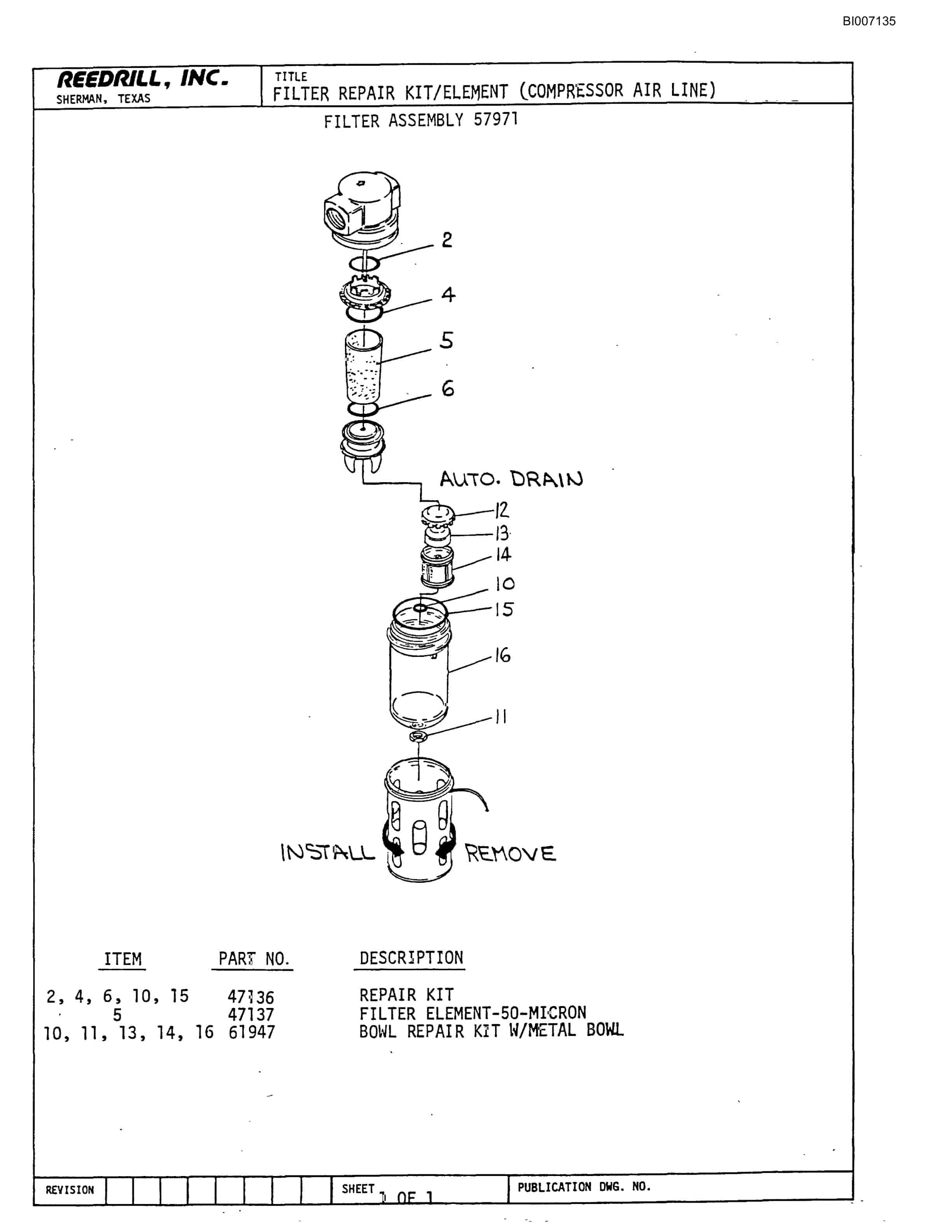Bucyrus SK-40 Parts Catalog BI007135-2