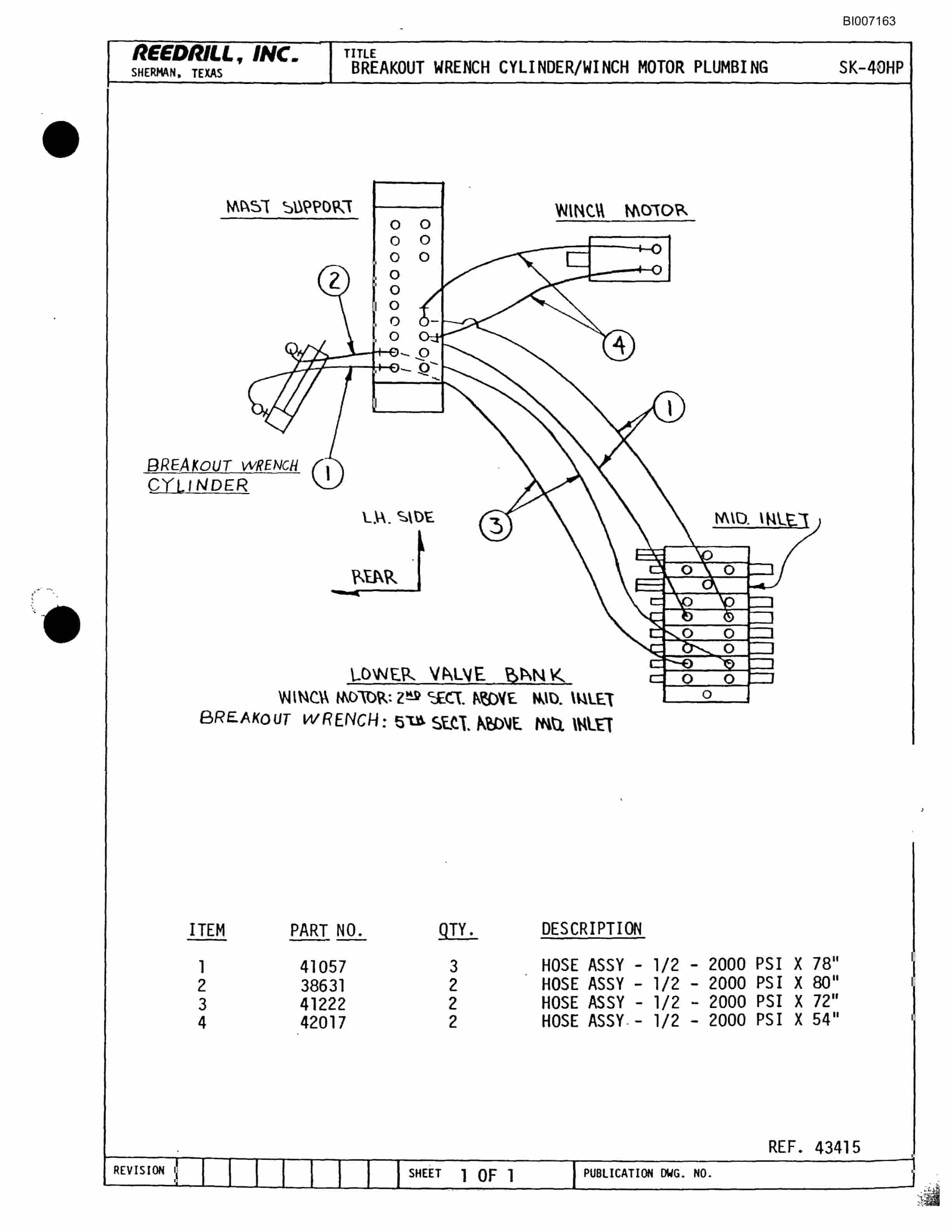 Bucyrus SK-40 Parts Catalog BI007163-5