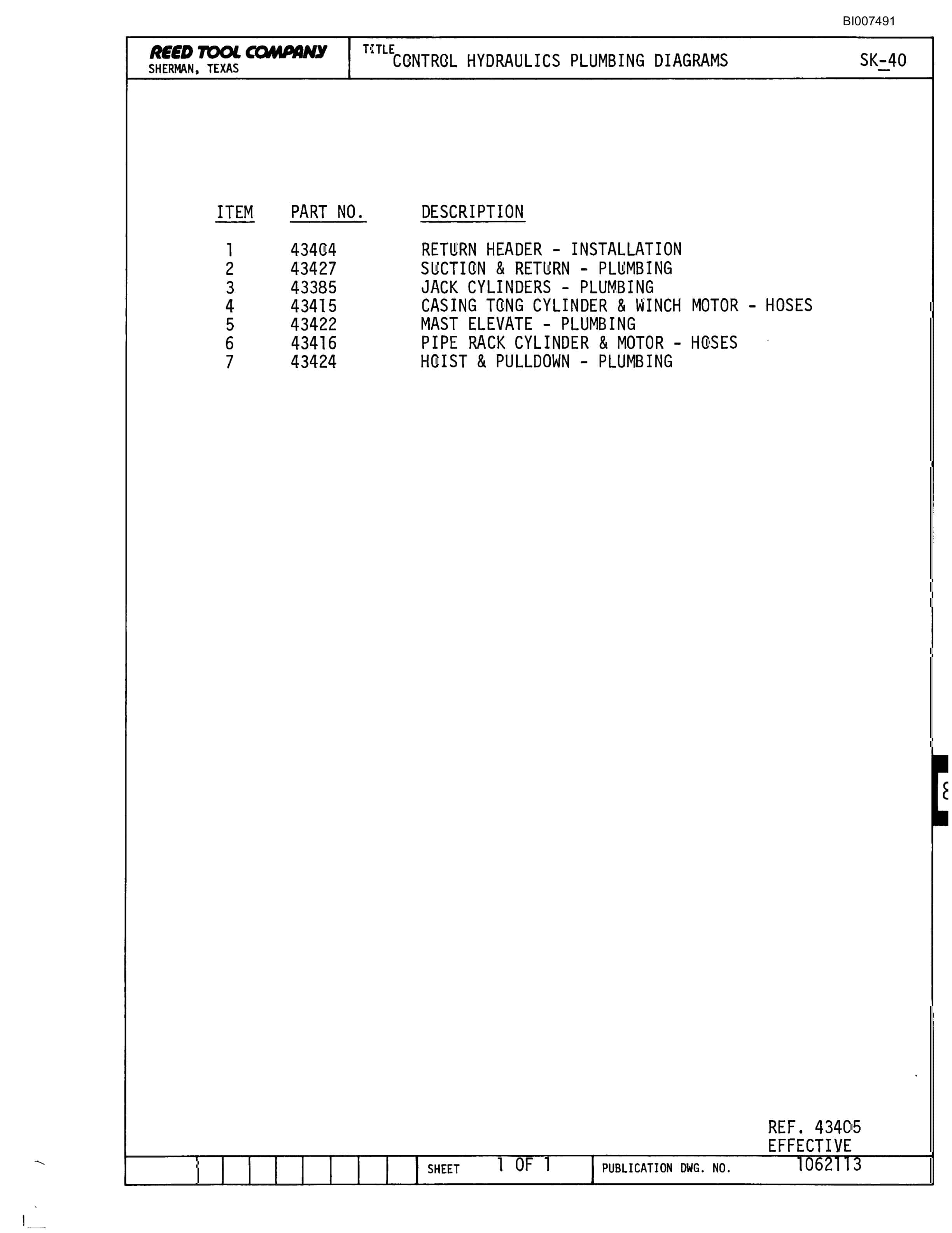 Bucyrus SK-40 Parts Catalog BI007491-5