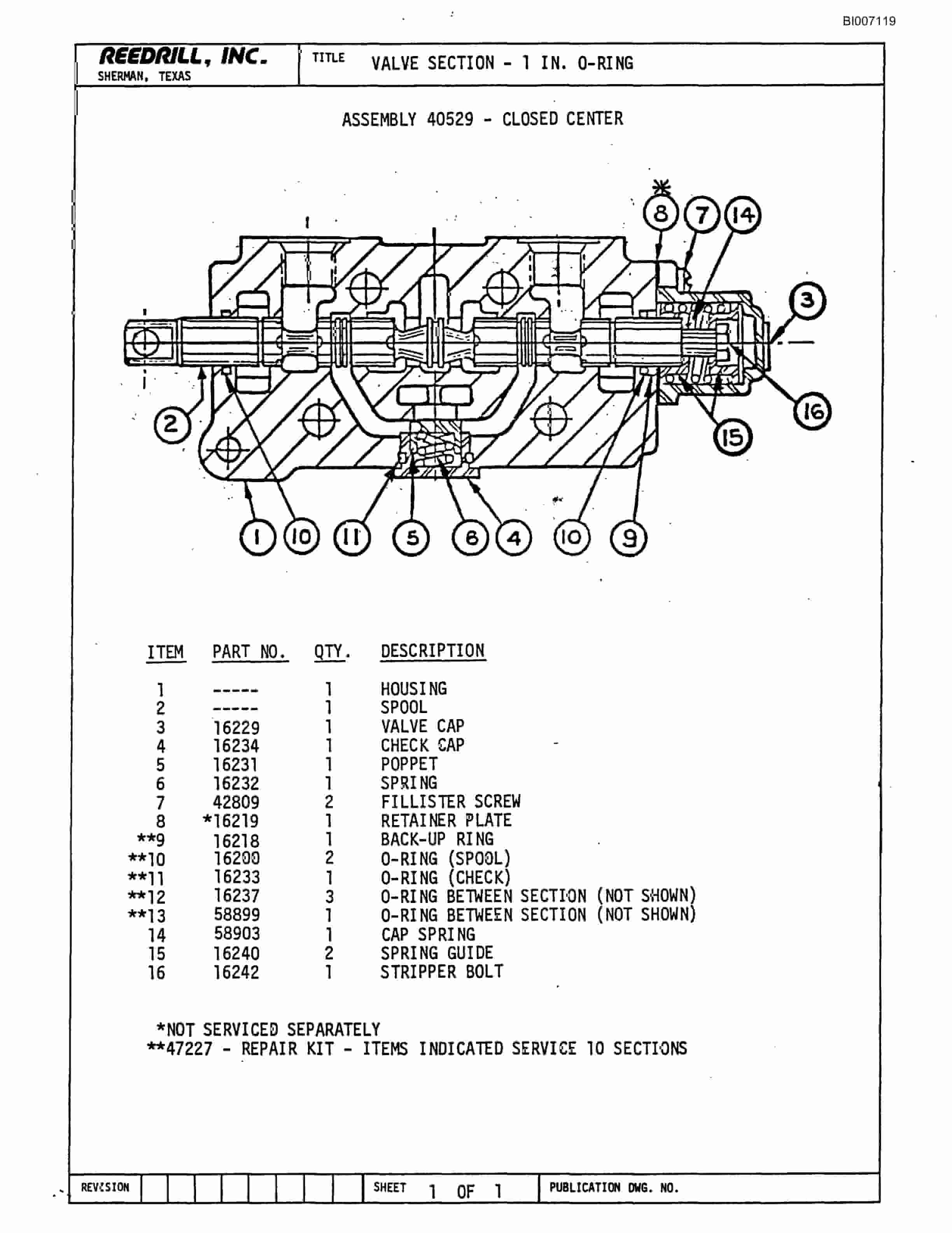 Bucyrus SK-40HP Parts Catalog BI007119-5