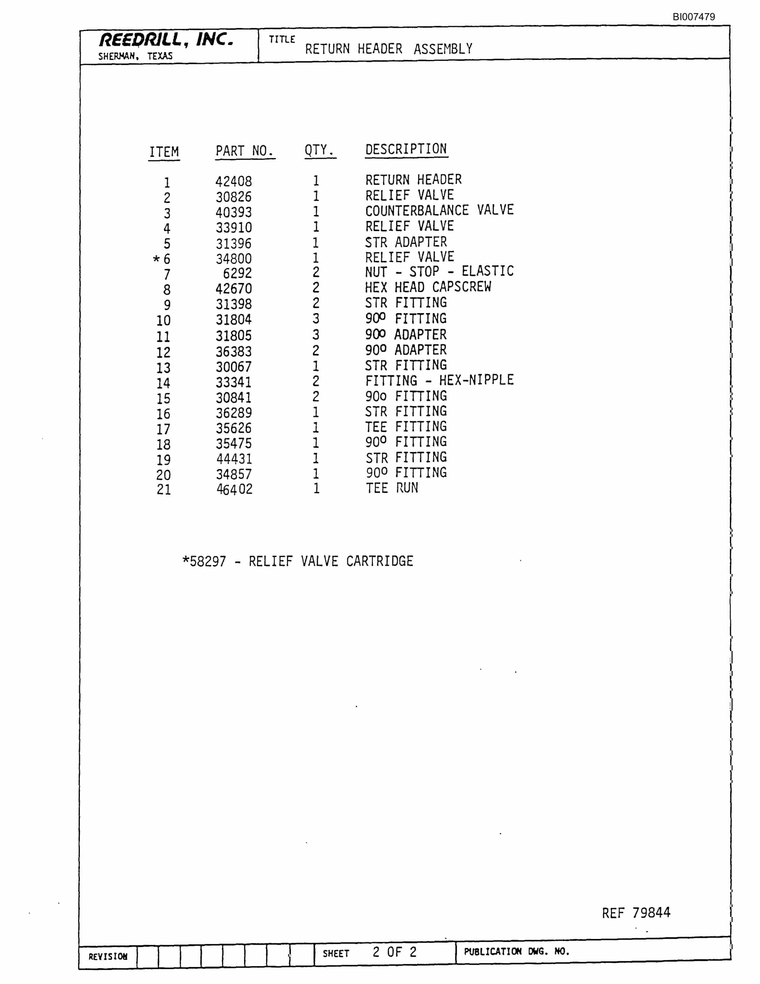 Bucyrus SK-40HP Parts Catalog BI007479-5