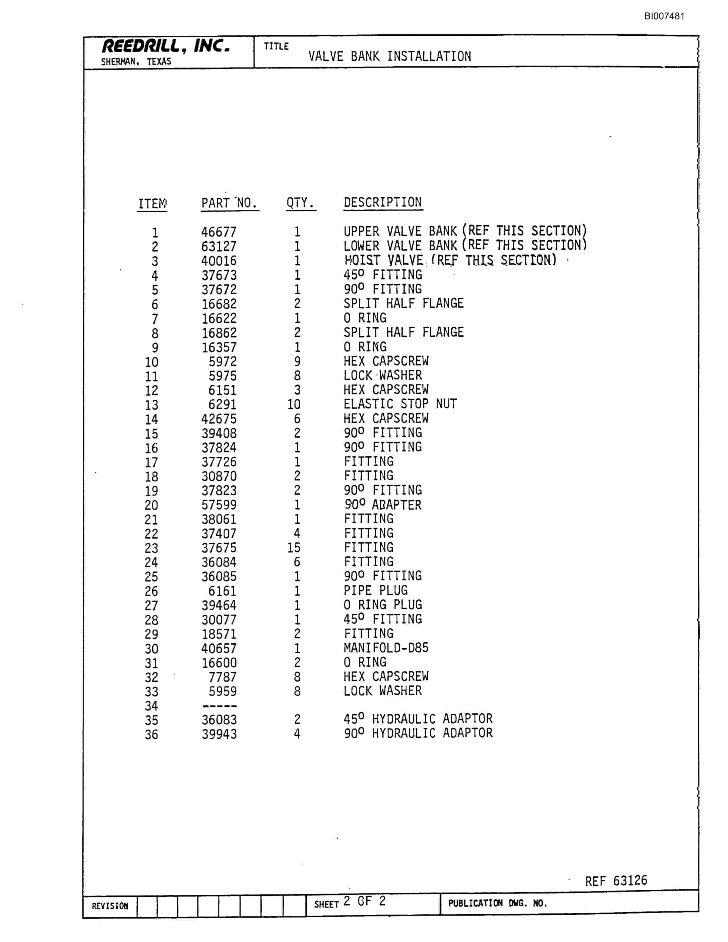 Bucyrus SK-40HP Parts Catalog BI007481-4