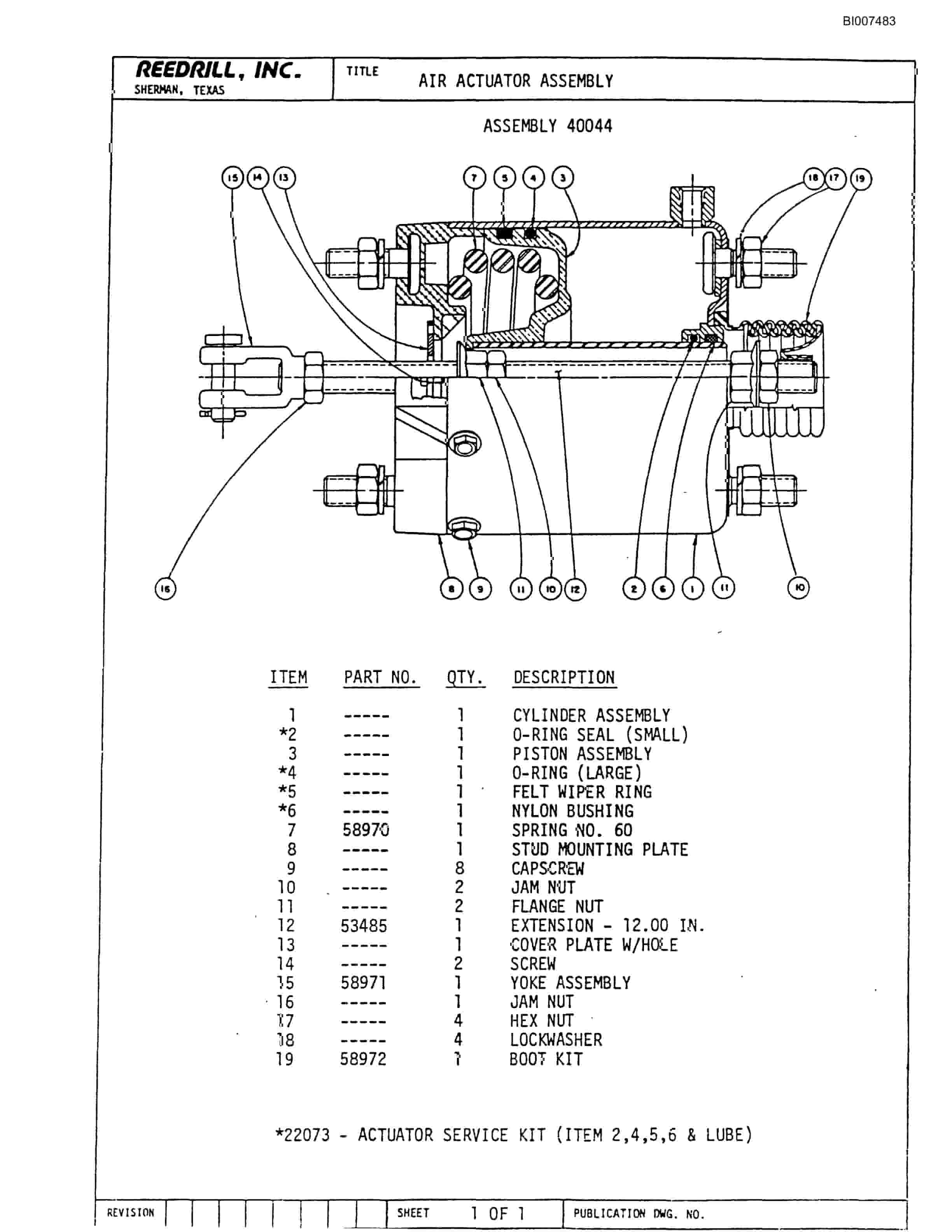 Bucyrus SK-40HP Parts Catalog BI007483-3