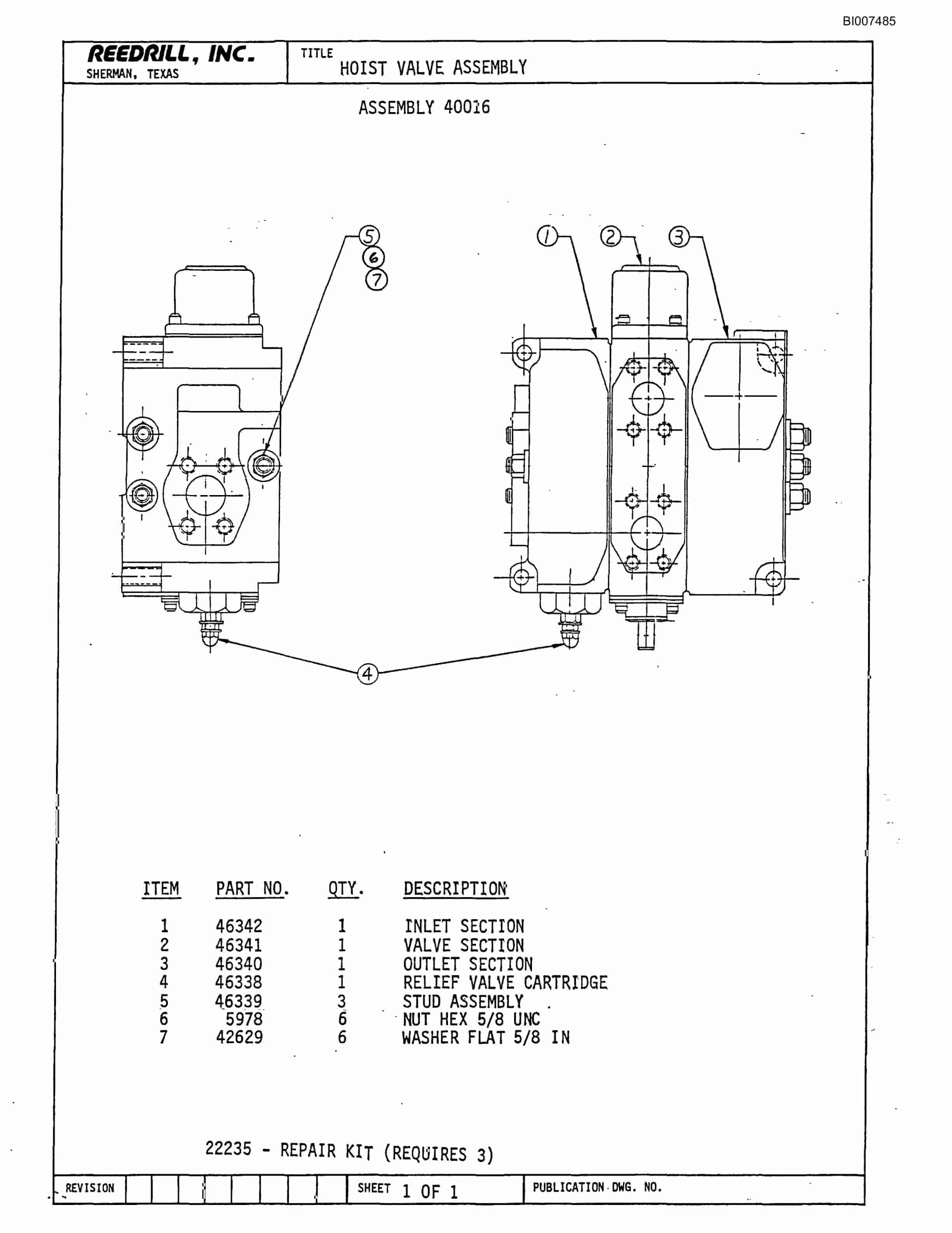 Bucyrus SK-40HP Parts Catalog BI007485-4