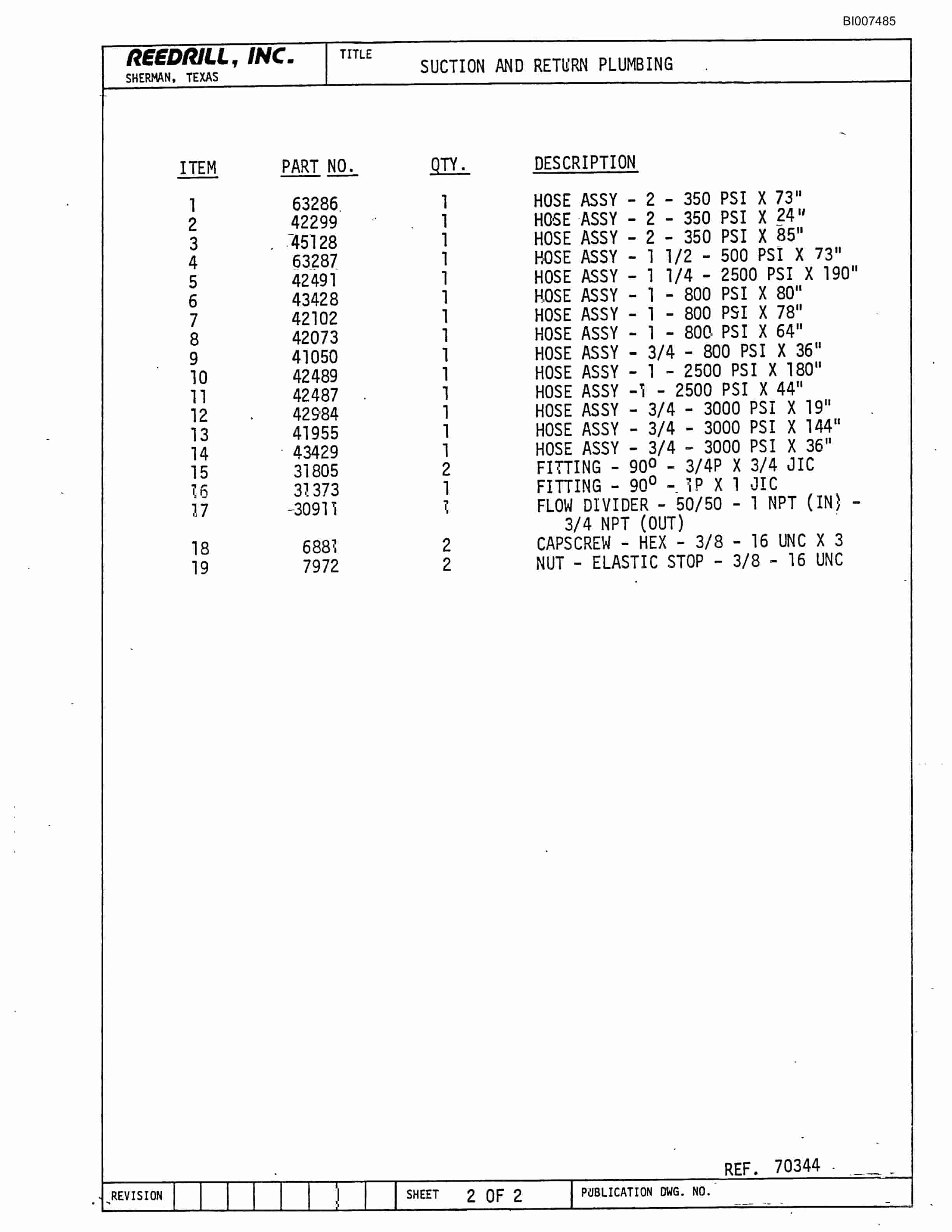 Bucyrus SK-40HP Parts Catalog BI007485-5