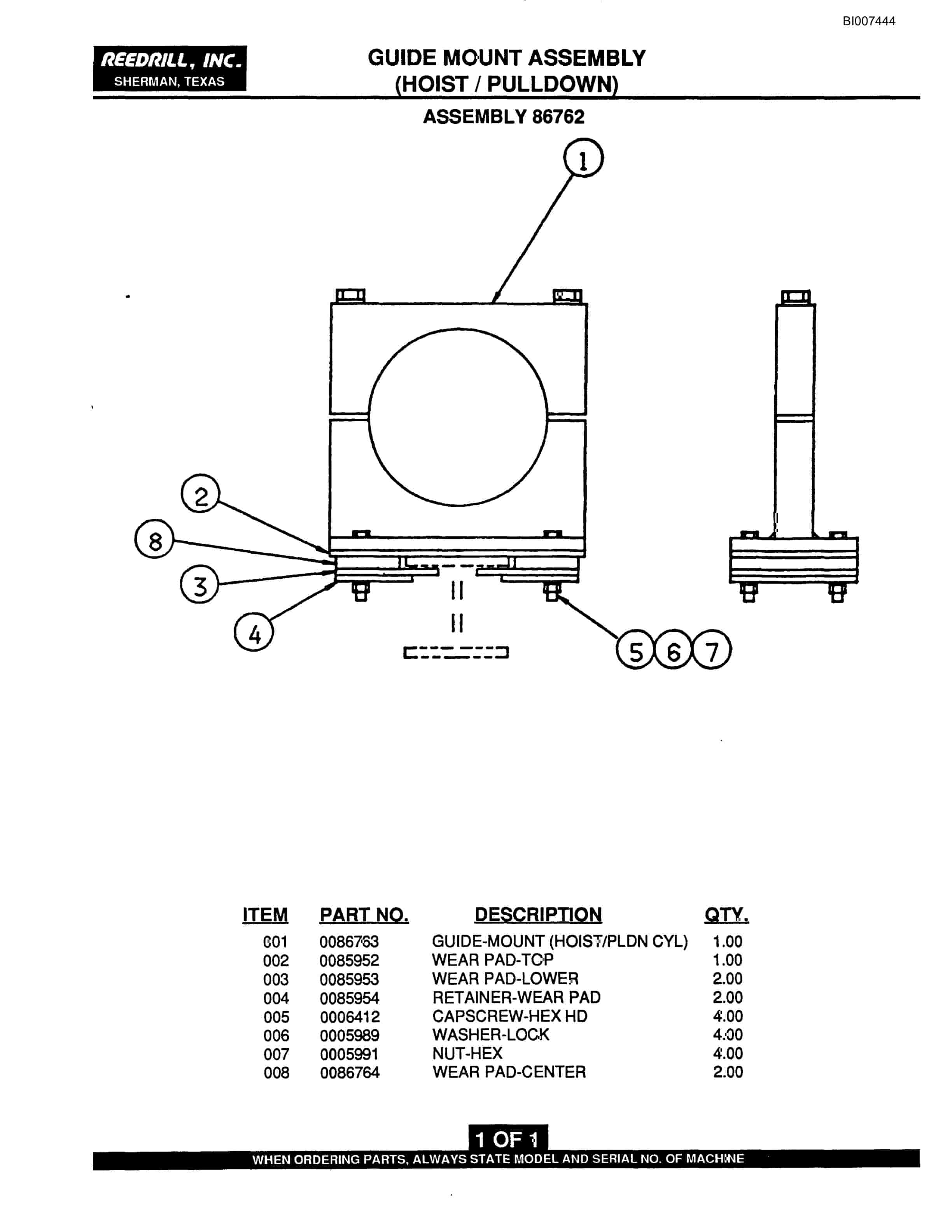 Bucyrus SK-40i Parts Catalog BI007444-3