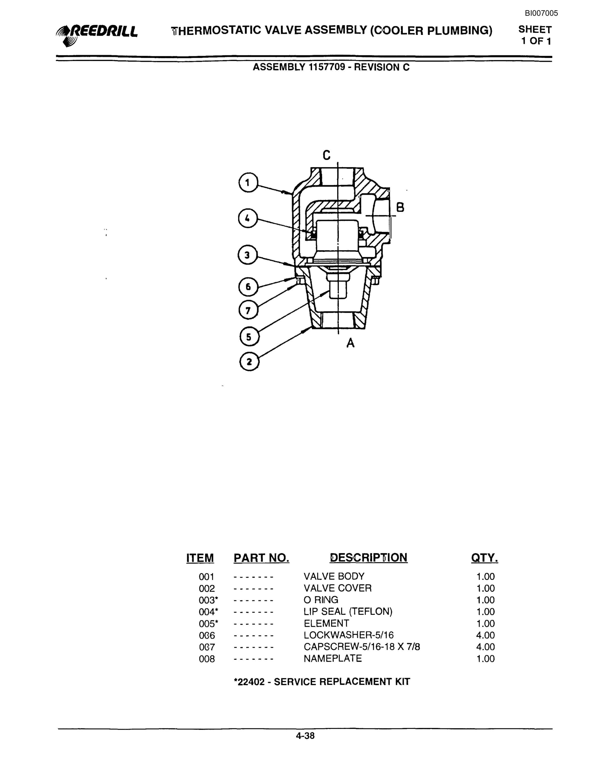 Bucyrus SK-45i High Pressure Parts Catalog BI007005-2