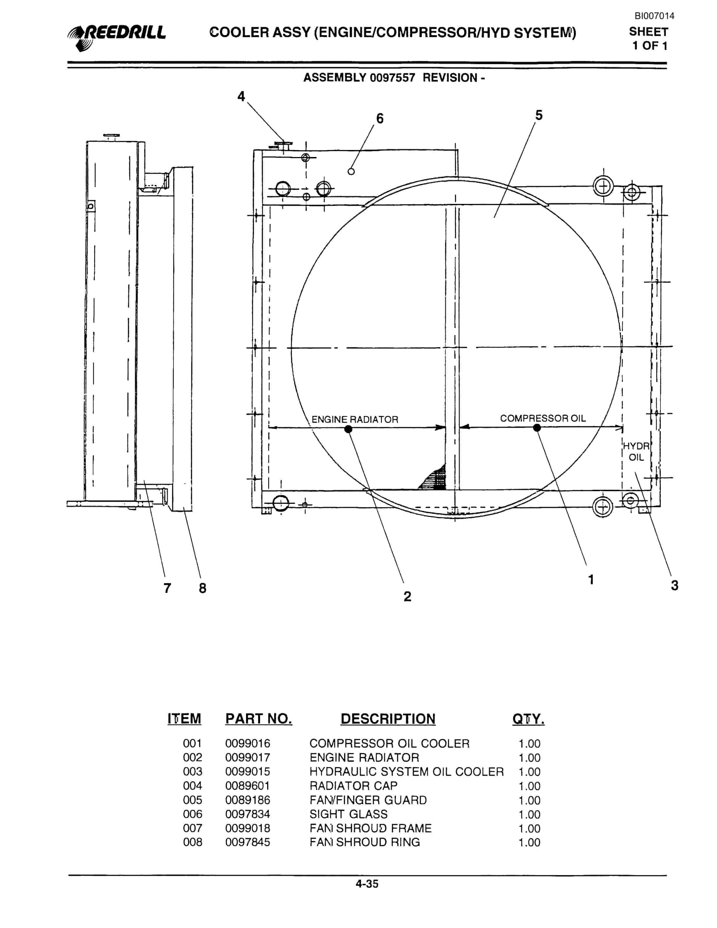 Bucyrus SK-45i High Pressure Parts Catalog BI007014-2