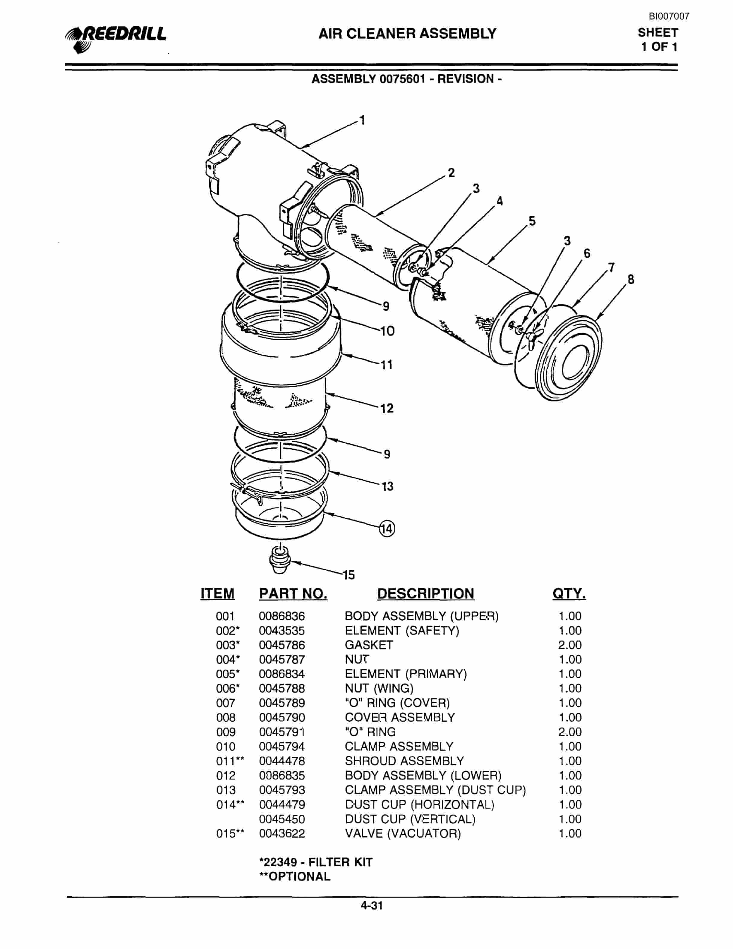 Bucyrus SK-45i Parts Catalog BI007007-2