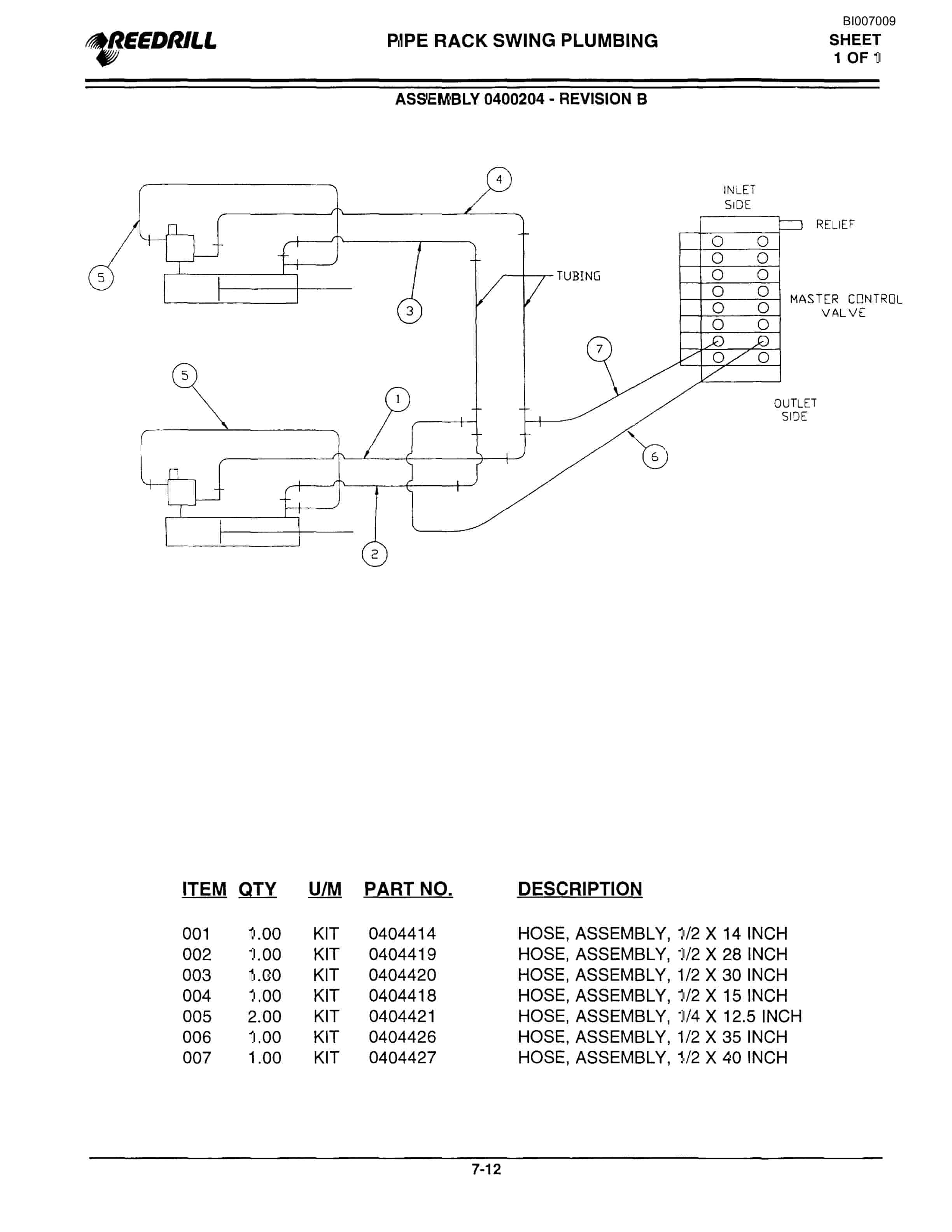 Bucyrus SK-45i Parts Catalog BI007009-4