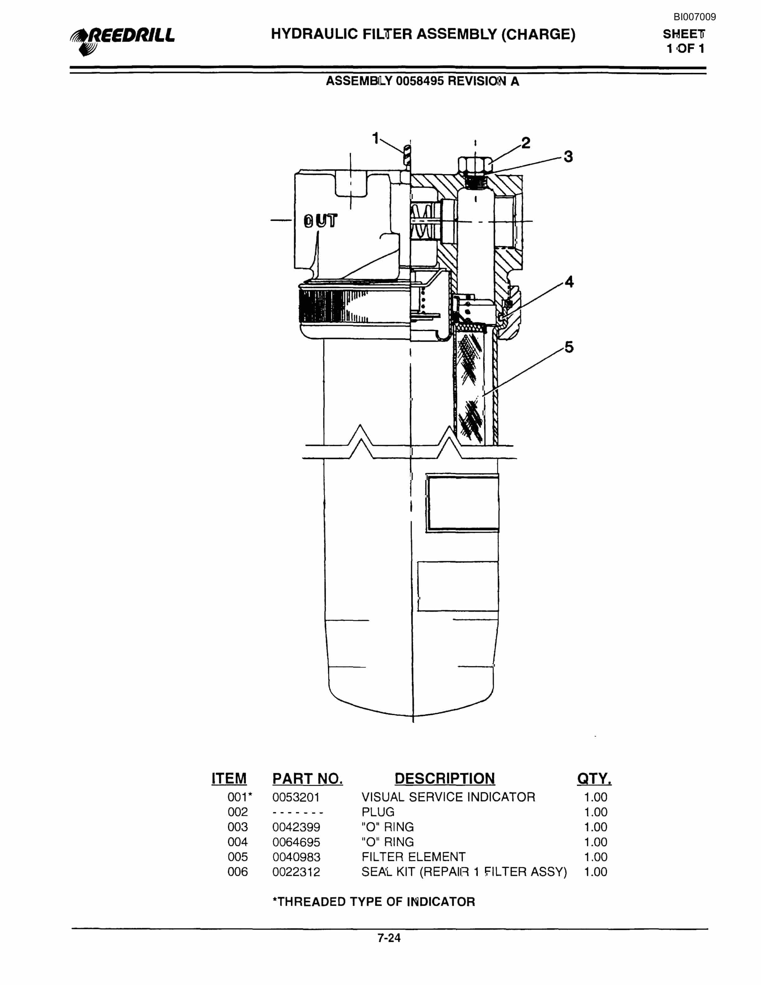 Bucyrus SK-45i Parts Catalog BI007009-5