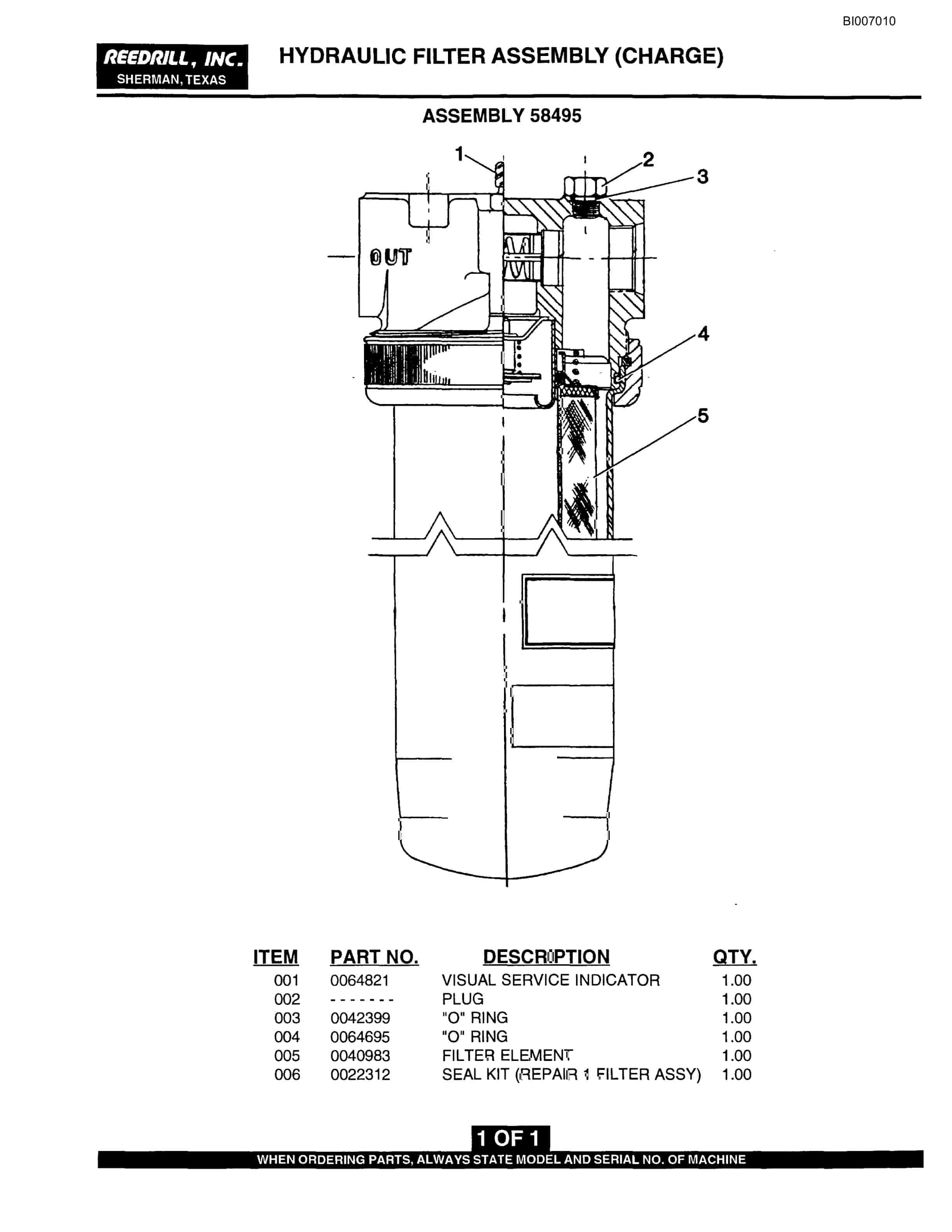 Bucyrus SK-45i Parts Catalog BI007010-5