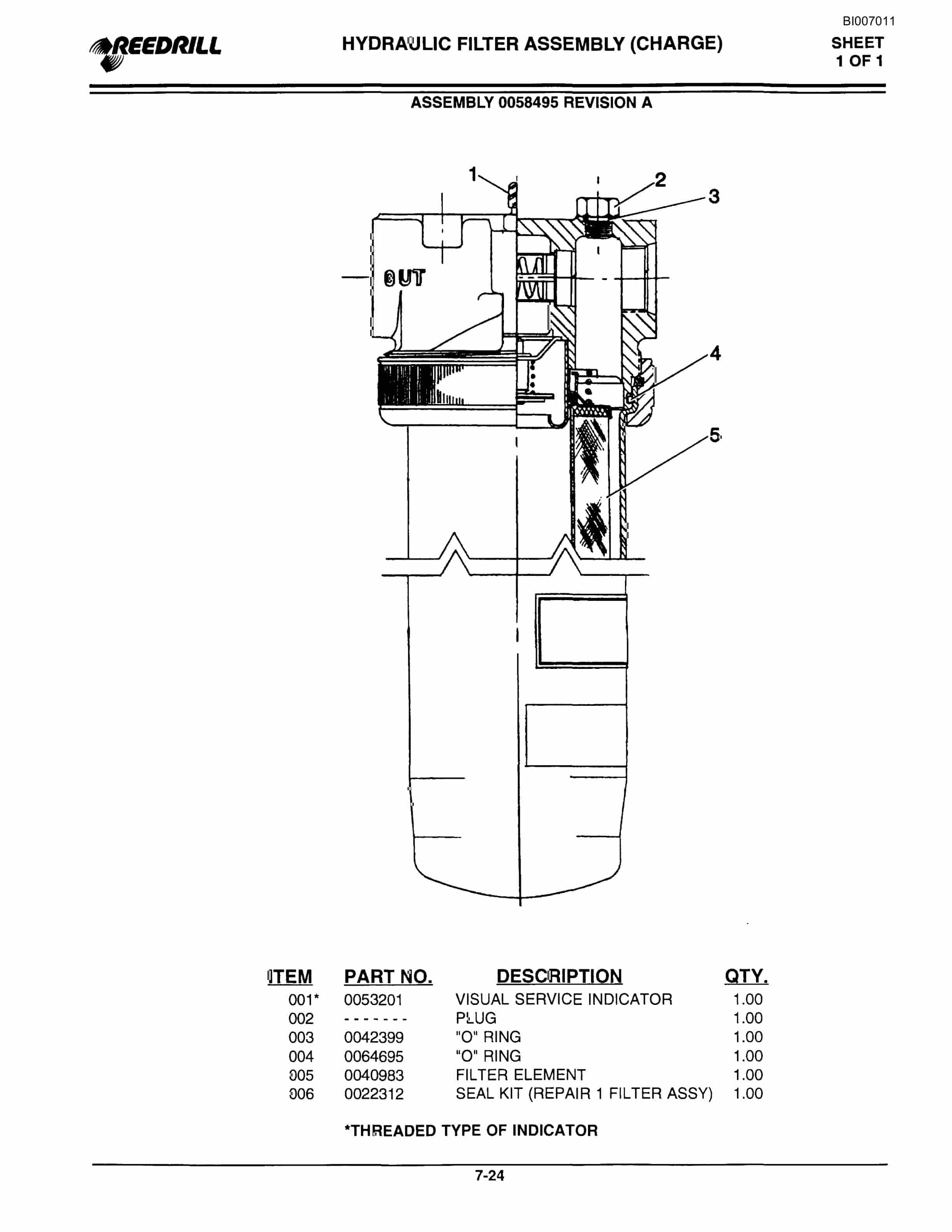 Bucyrus SK-45i Parts Catalog BI007011-5