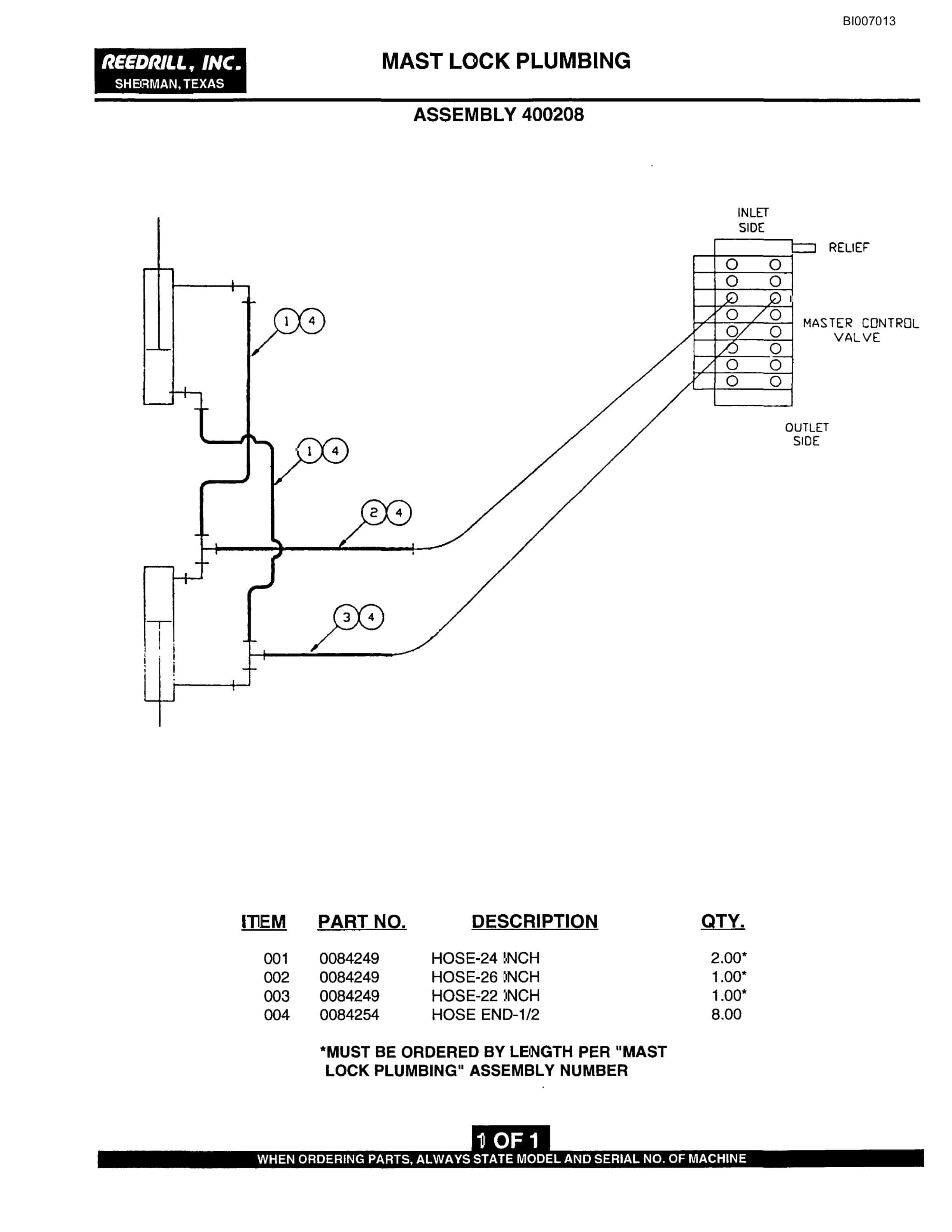 Bucyrus SK-45i Parts Catalog BI007013-4