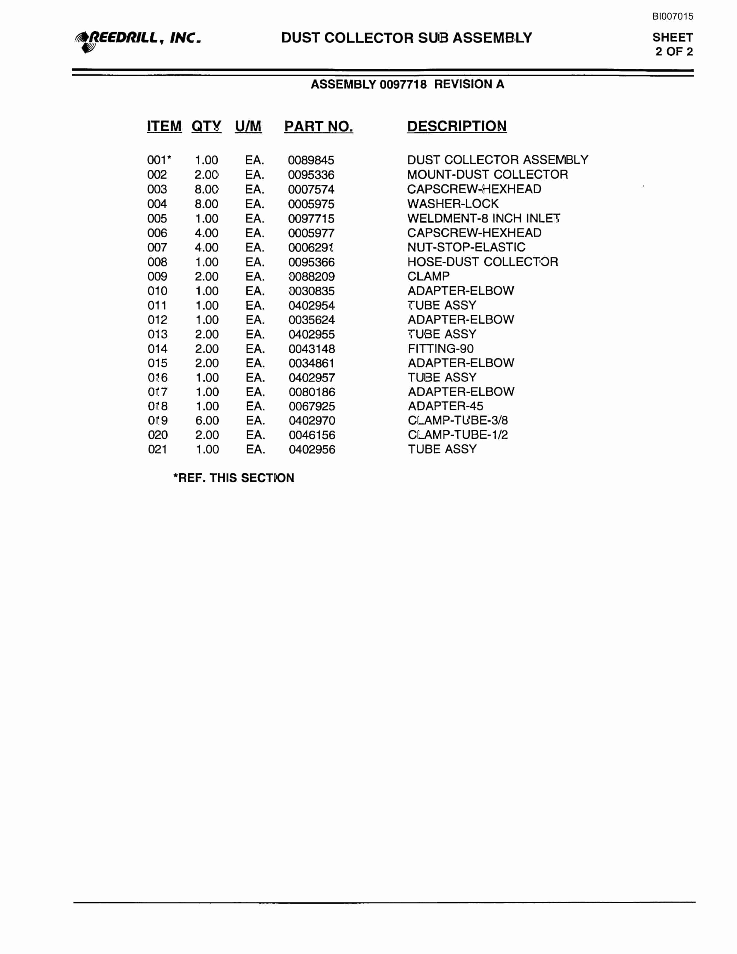Bucyrus SK-45i Parts Catalog BI007015-2