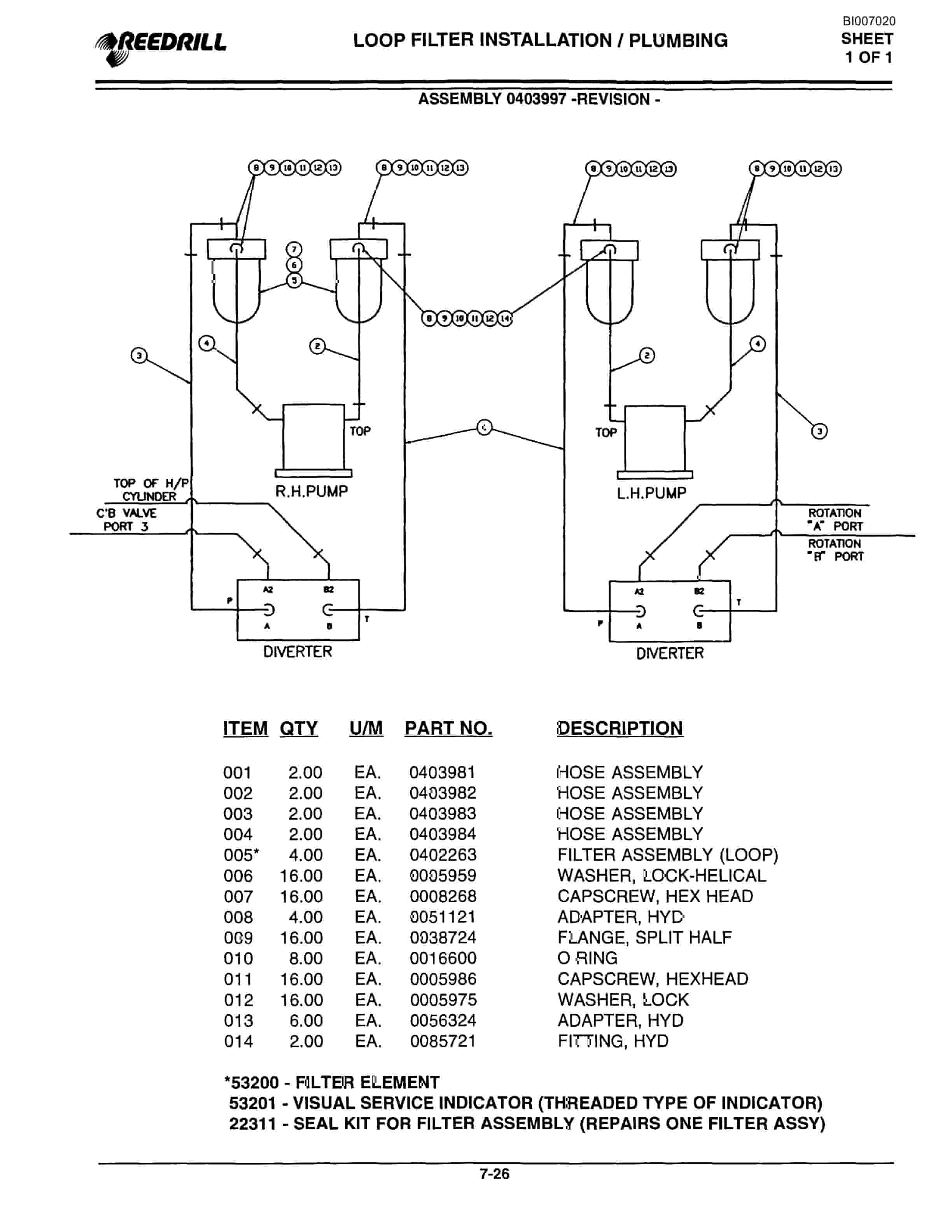 Bucyrus SK-45i Parts Catalog BI007020-5