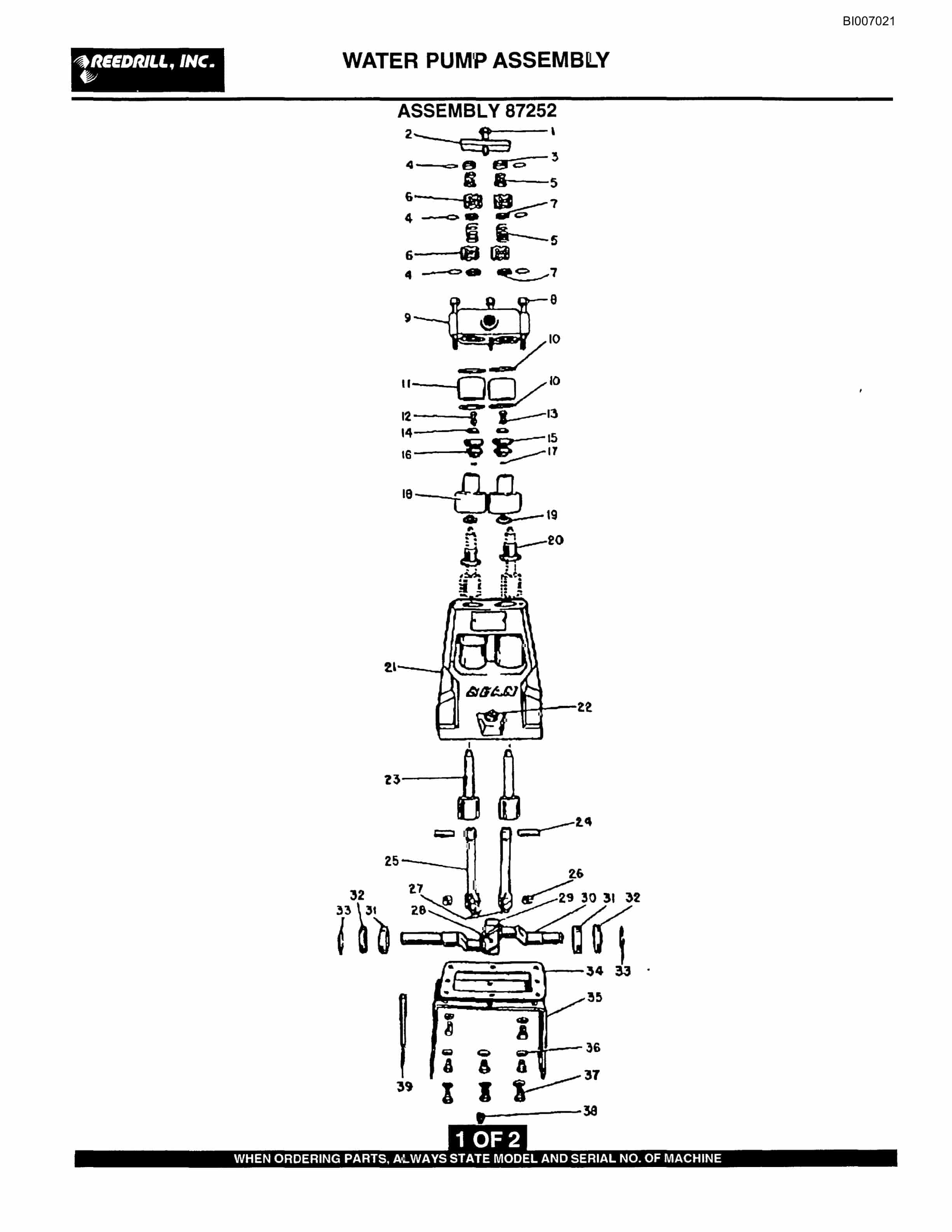Bucyrus SK-45i Parts Catalog BI007021-2