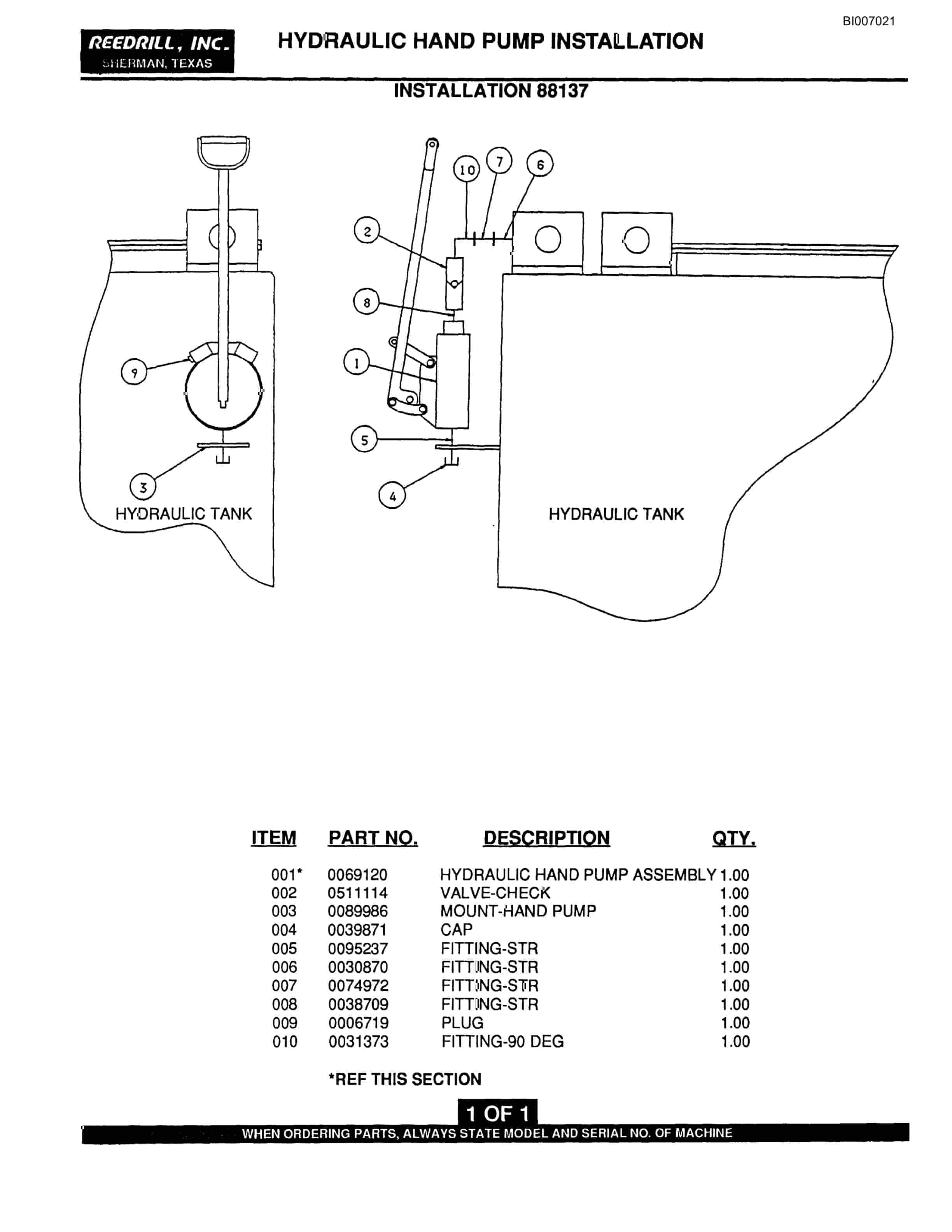 Bucyrus SK-45i Parts Catalog BI007021-4