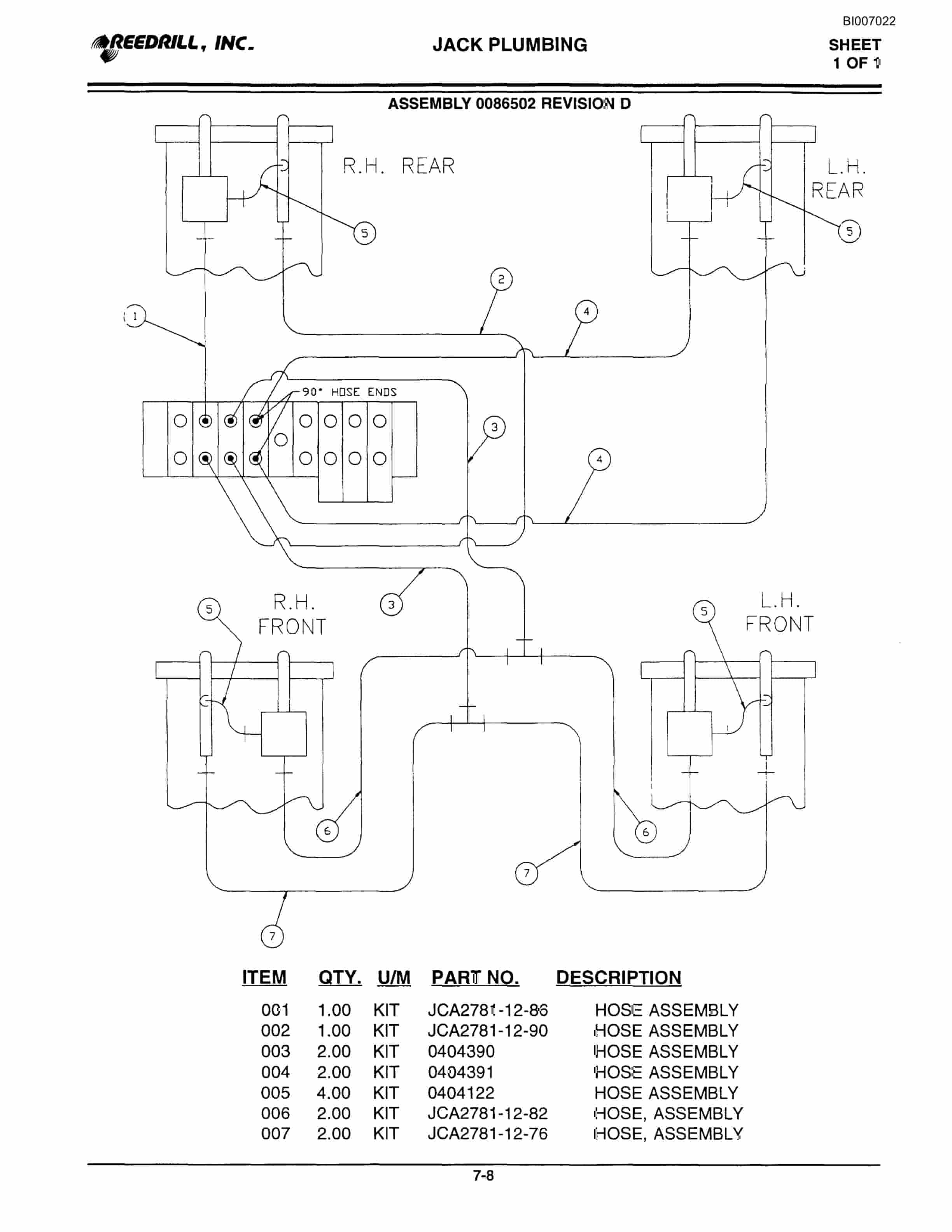 Bucyrus SK-45i Parts Catalog BI007022-3