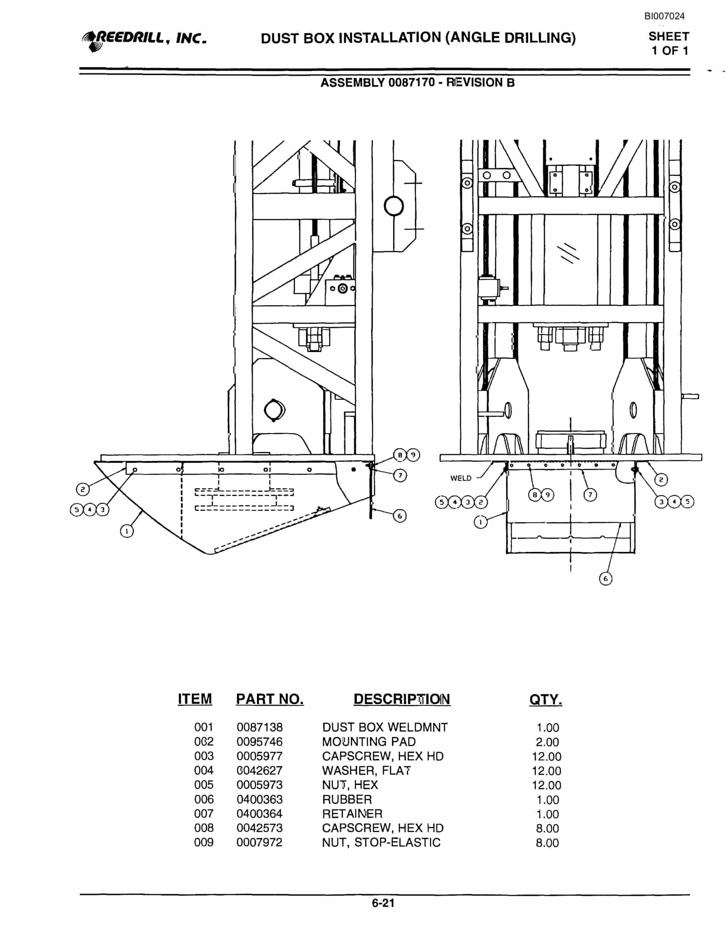 Bucyrus SK-45i Parts Catalog BI007024-3