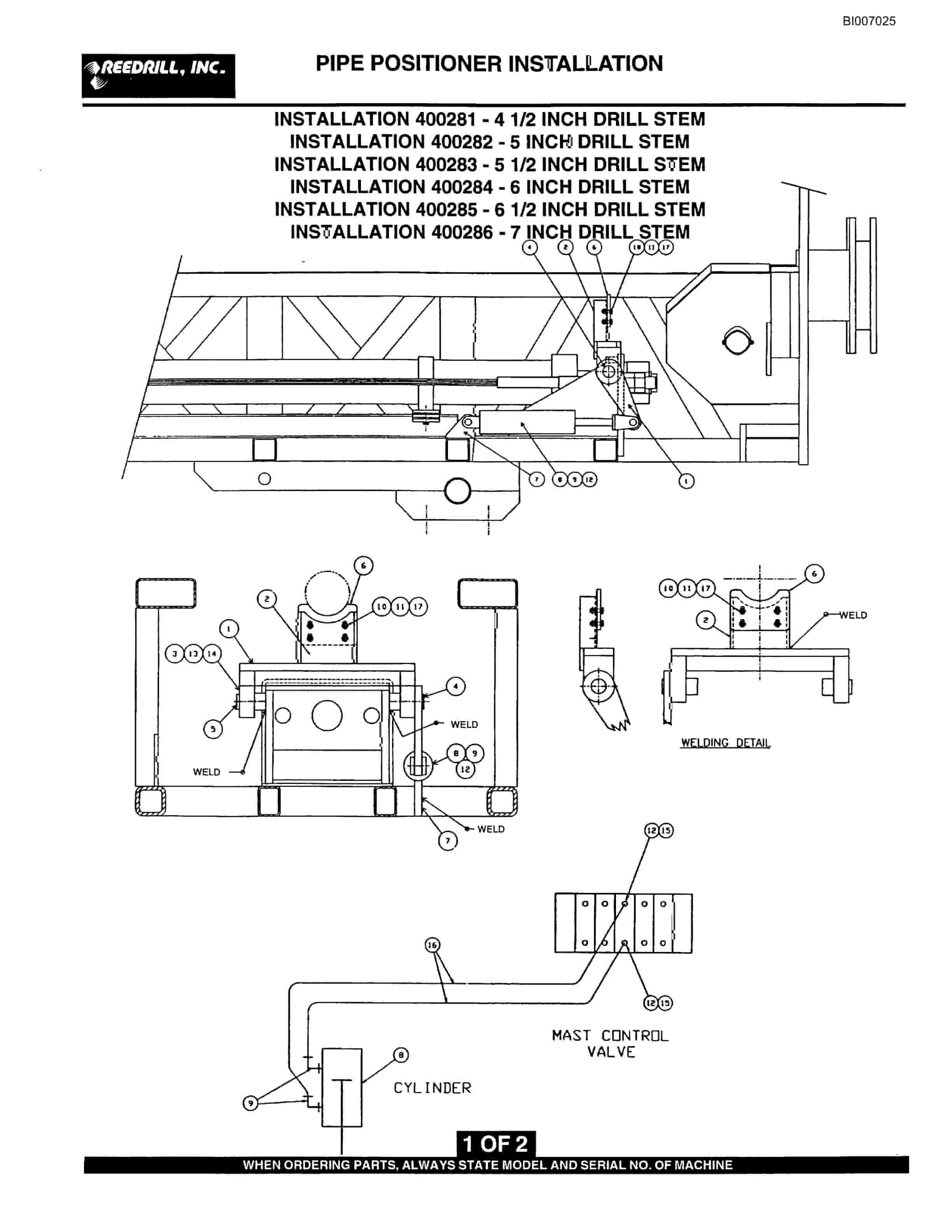 Bucyrus SK-45i Parts Catalog BI007025-3