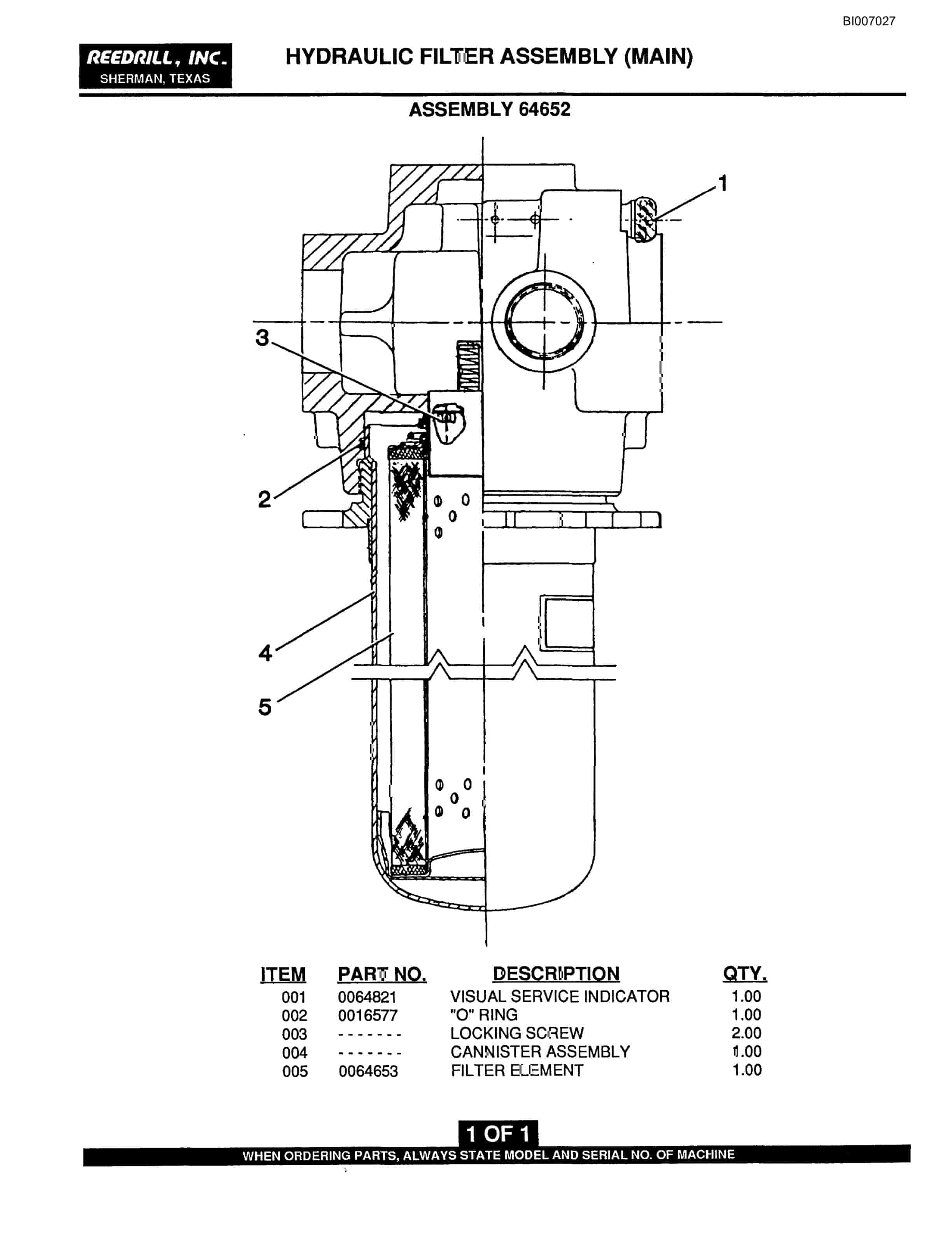 Bucyrus SK-45i Parts Catalog BI007027-5