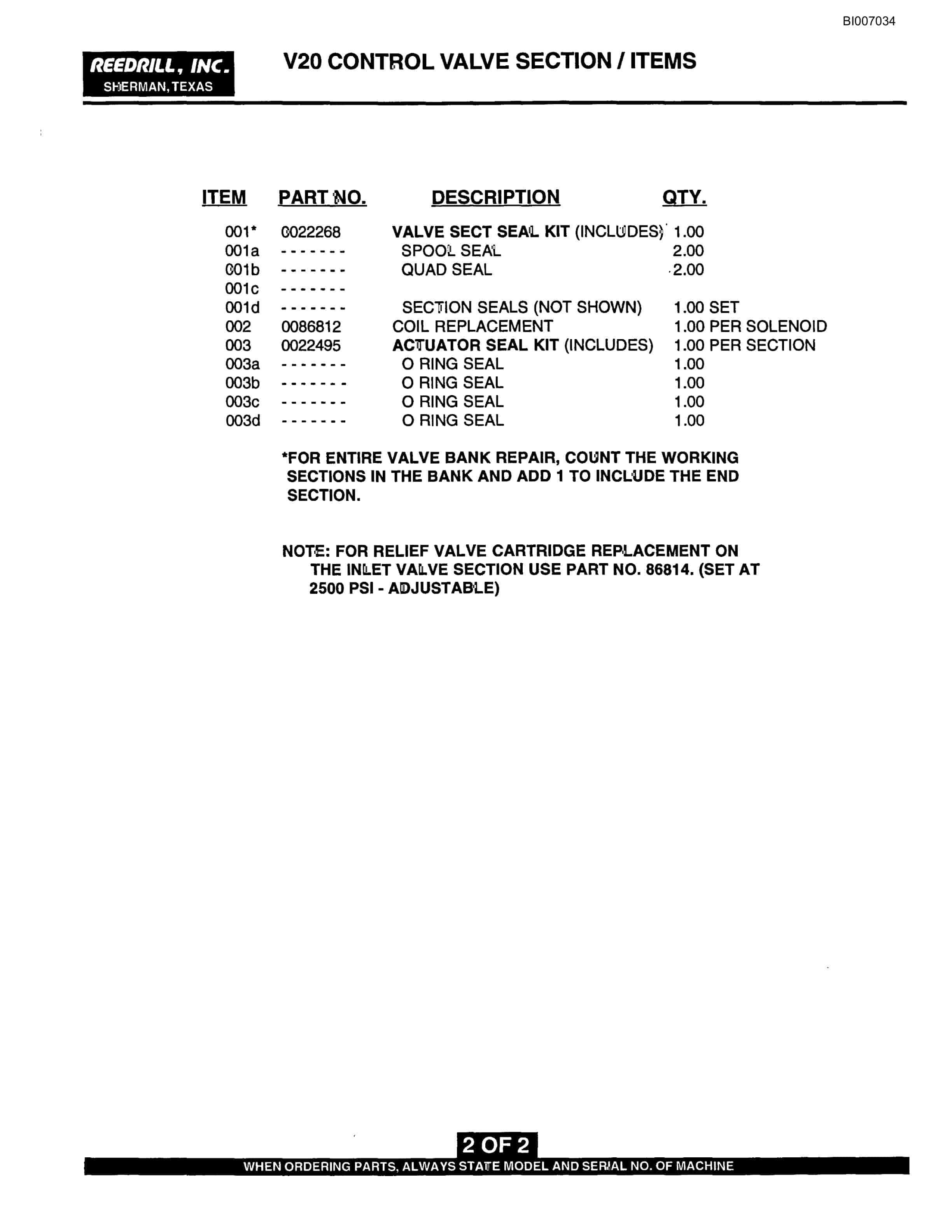 Bucyrus SK-45i Parts Catalog BI007034-4