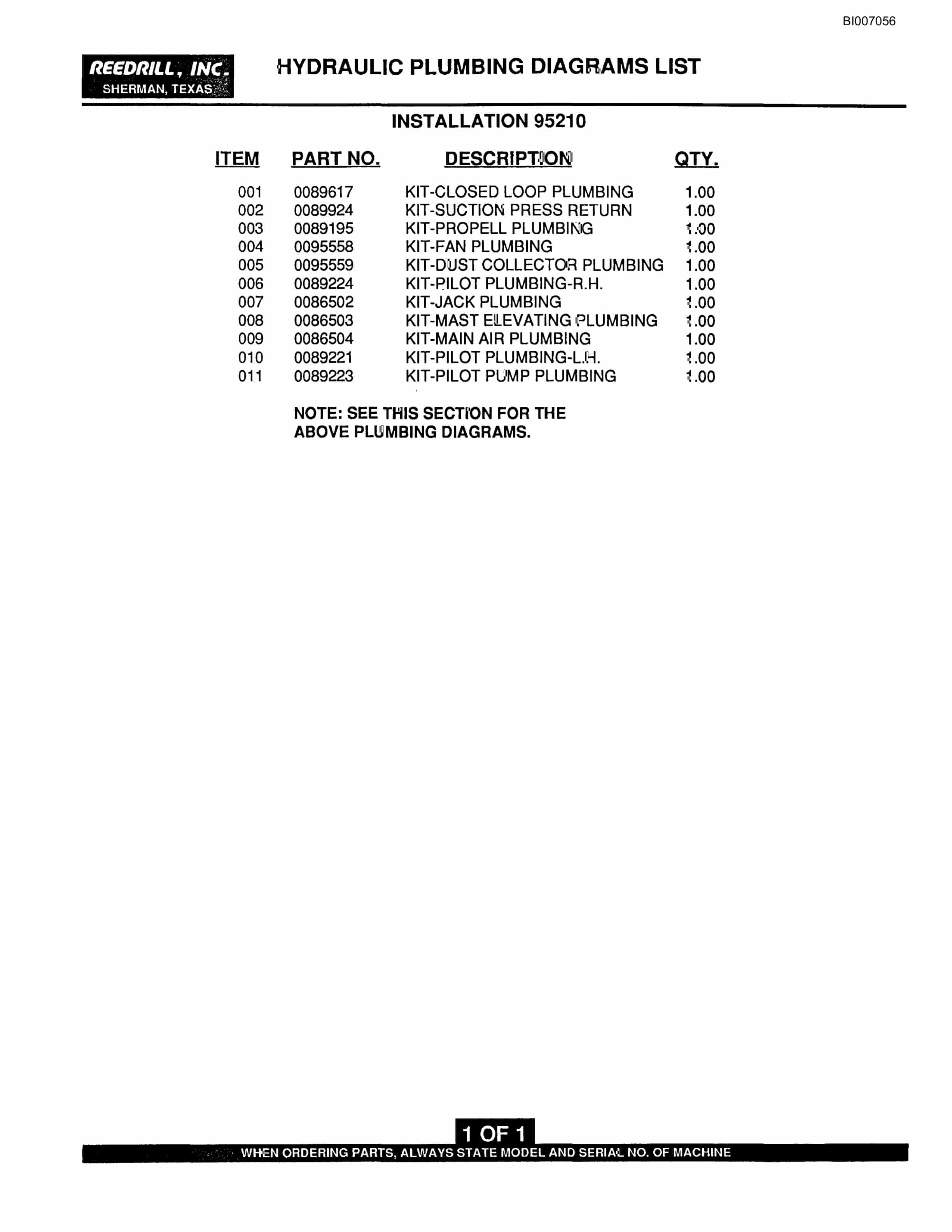 Bucyrus SK-45i Parts Catalog BI007056-3