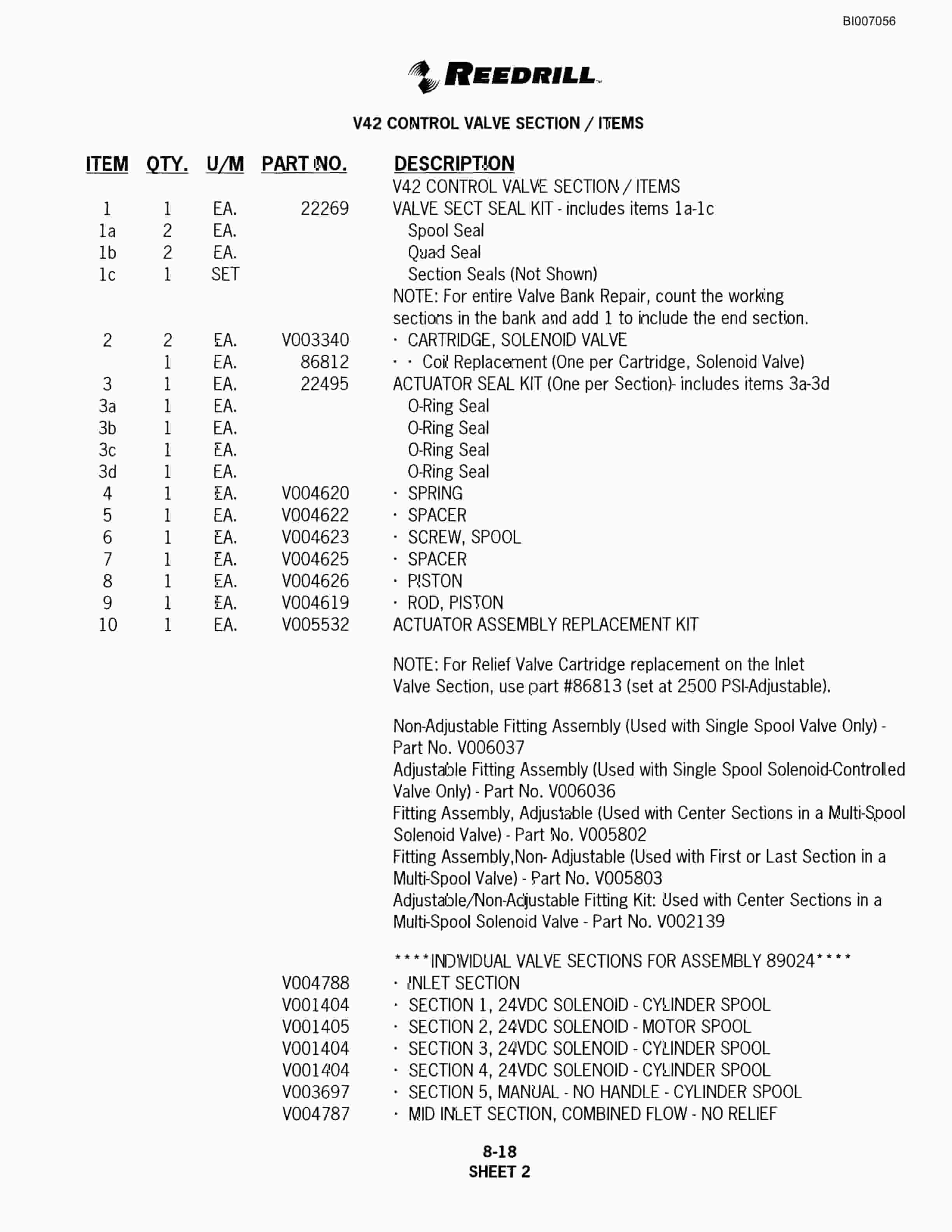 Bucyrus SK-45i Parts Catalog BI007056-4