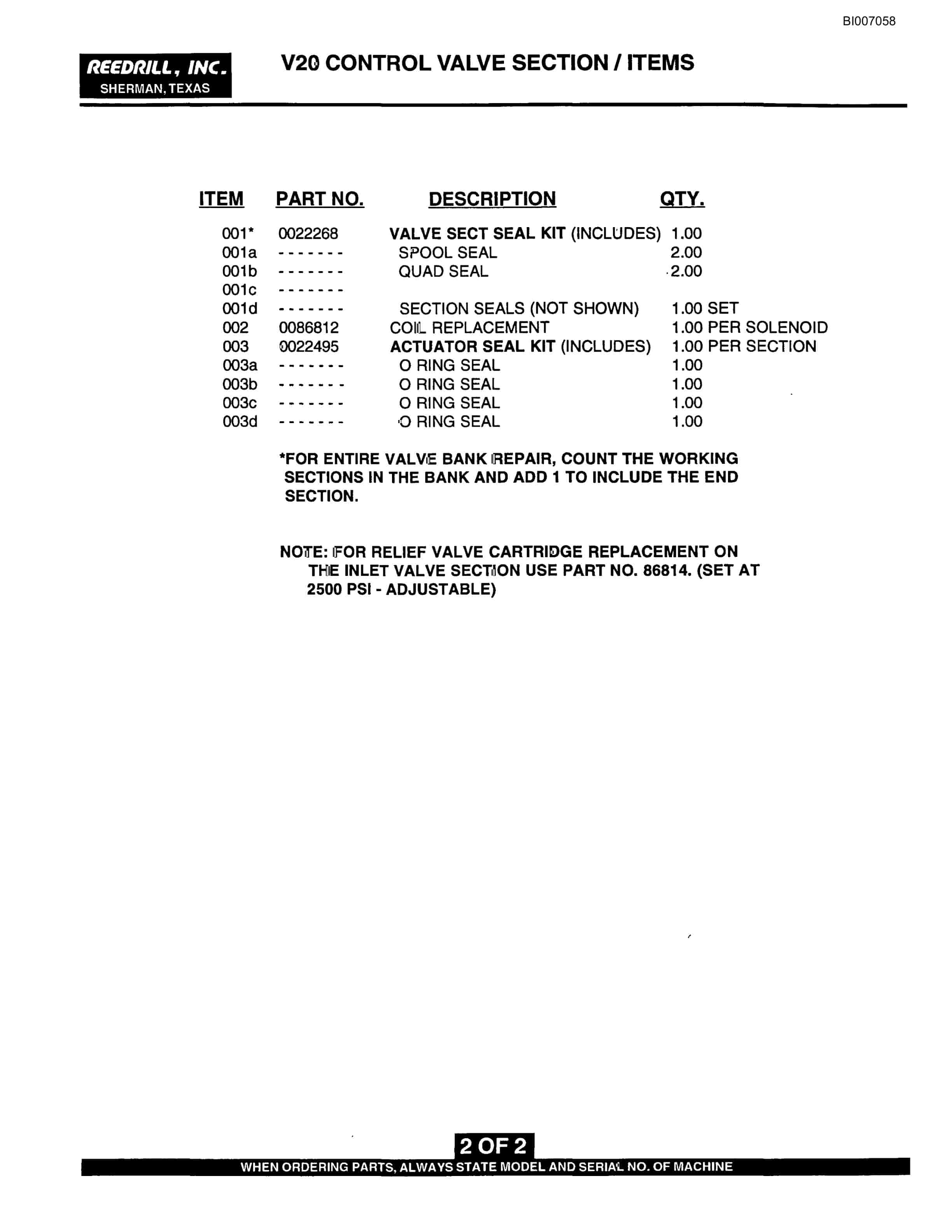 Bucyrus SK-45i Parts Catalog BI007058-4