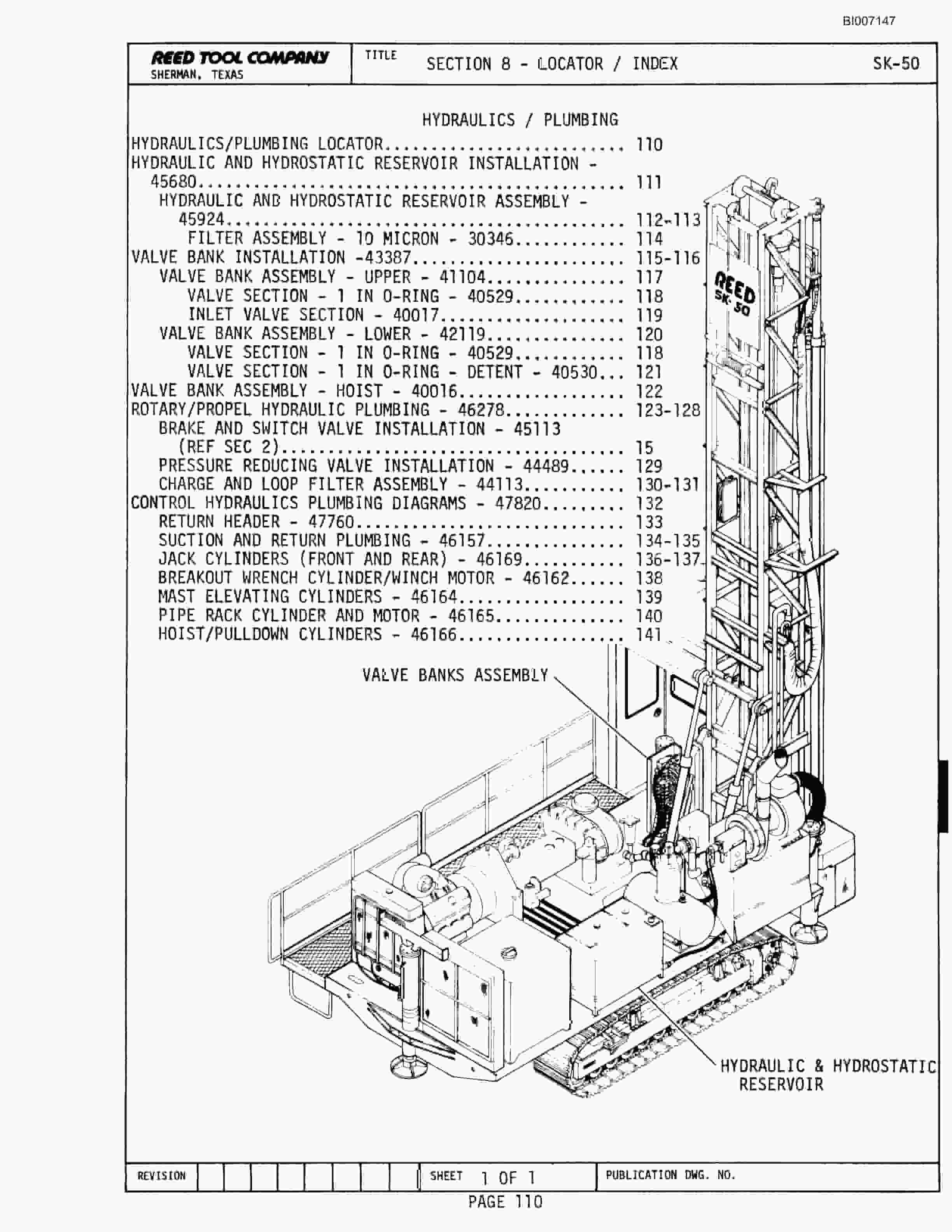 Bucyrus SK-50 Parts Catalog BI007147-3