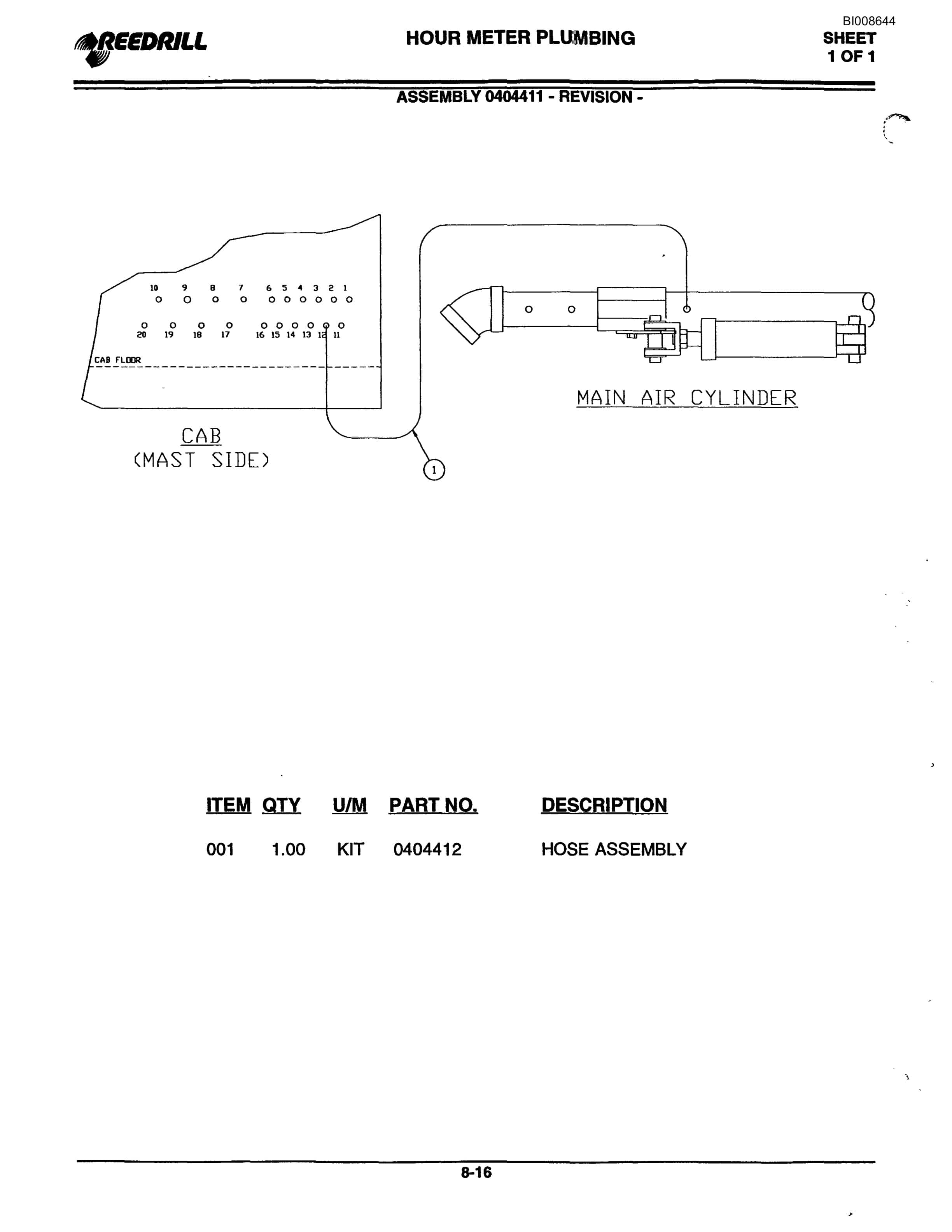 Bucyrus SK-50i Infinity Blasthole Drill Parts Catalog BI008644-5