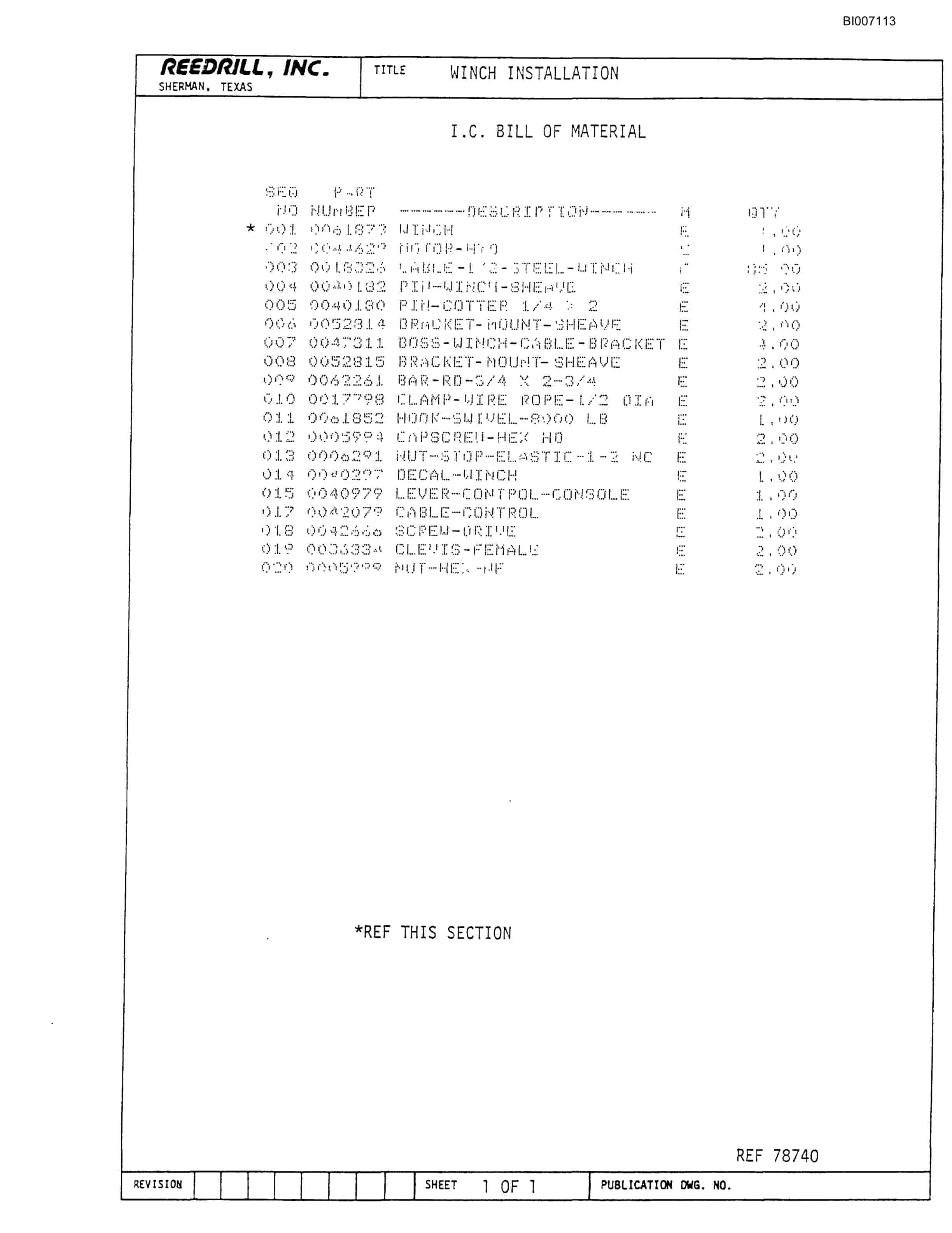 Bucyrus SK-5AD Parts Catalog BI007113-4