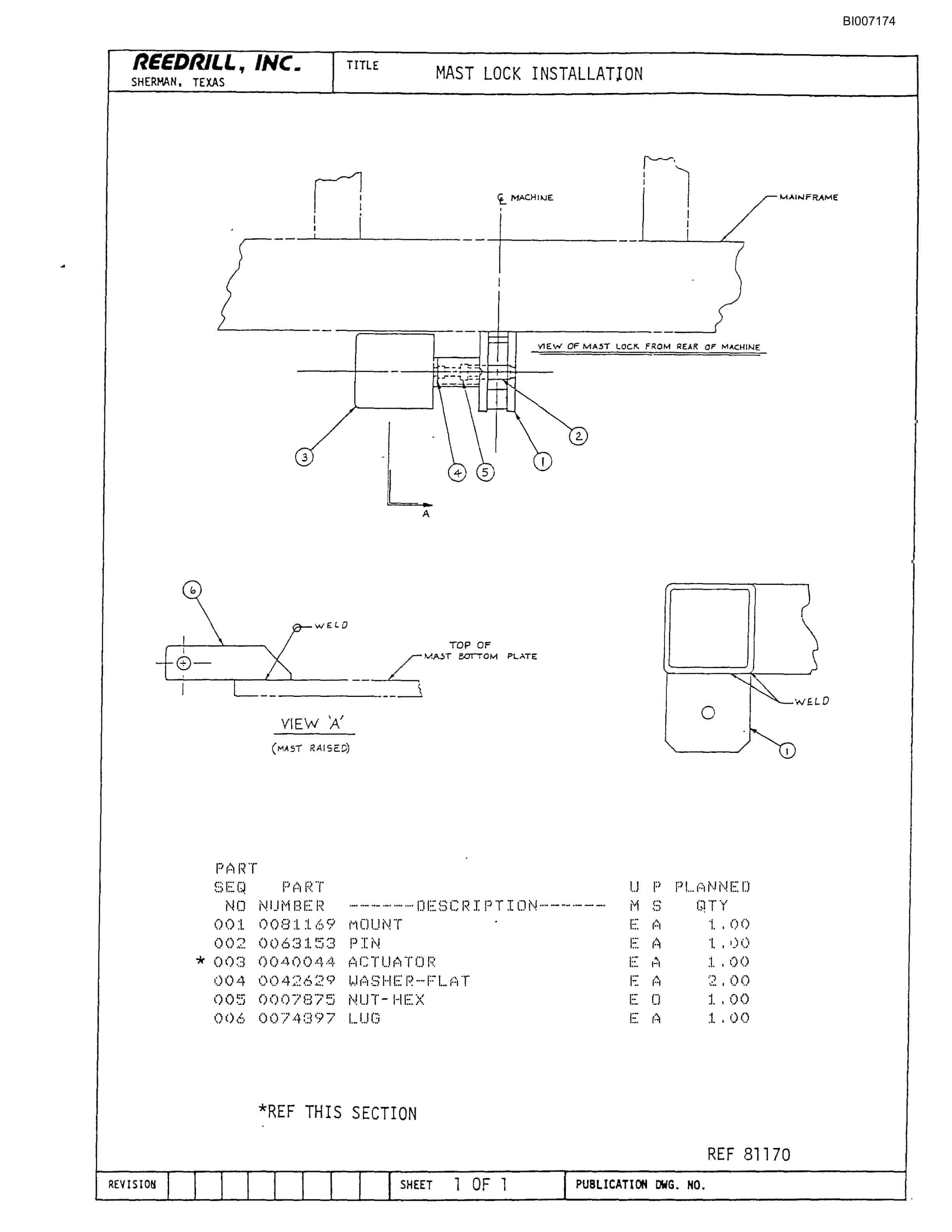 Bucyrus SK-5AD Parts Catalog BI007174-3