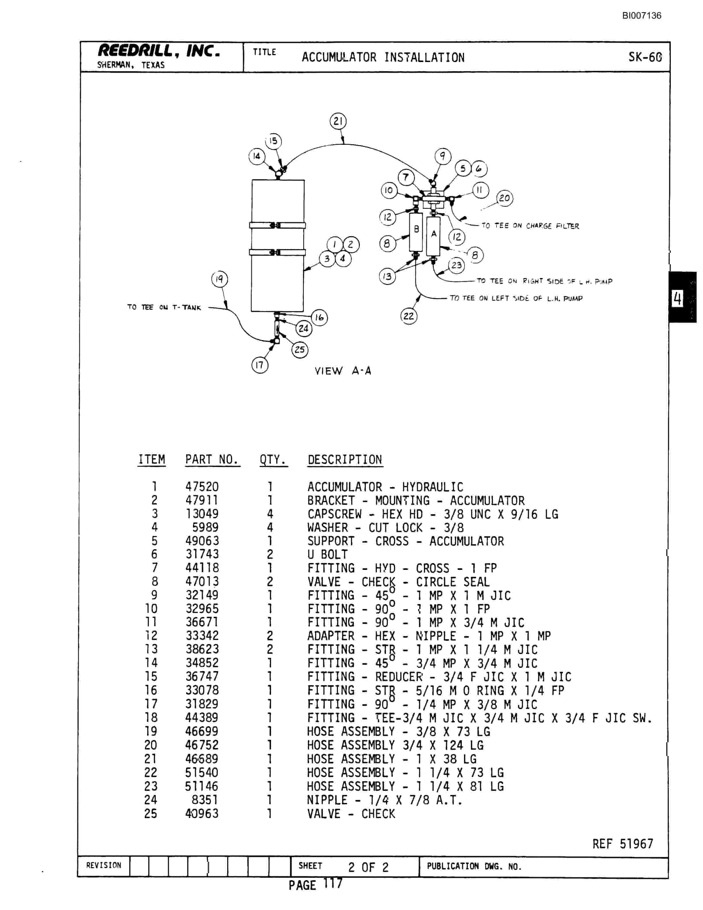 Bucyrus SK-60 Parts Catalog BI007136-2