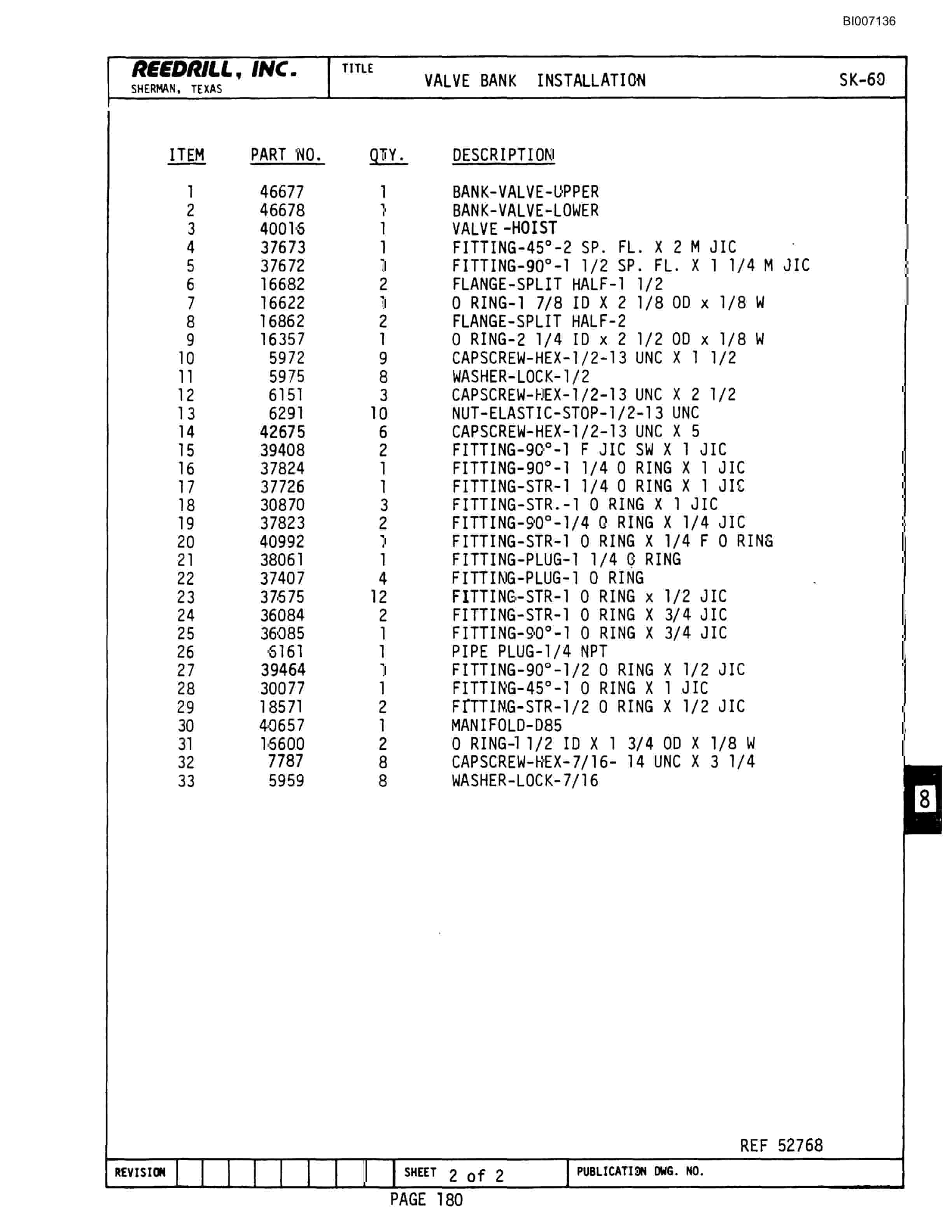 Bucyrus SK-60 Parts Catalog BI007136-4
