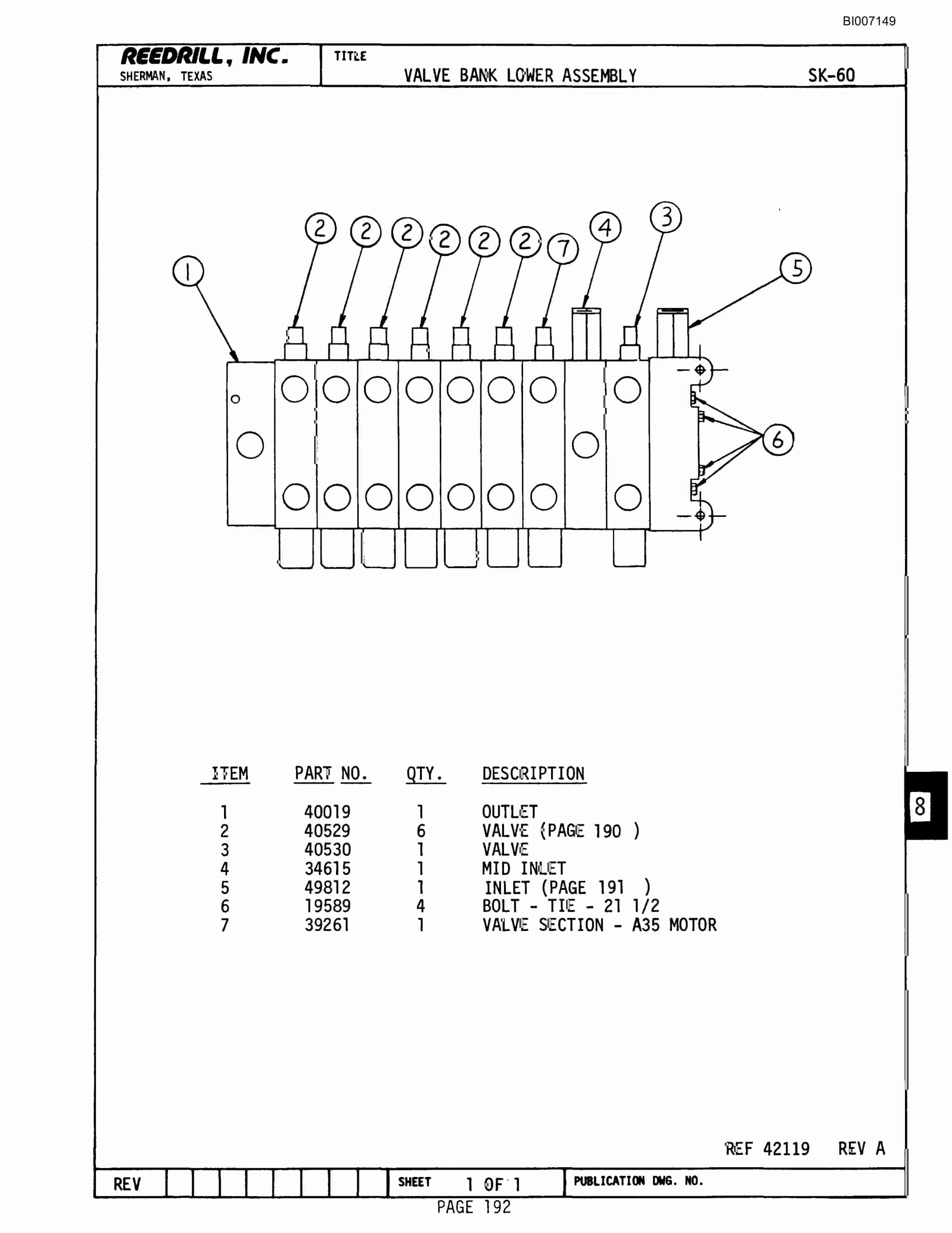 Bucyrus SK-60 Parts Catalog BI007149-4