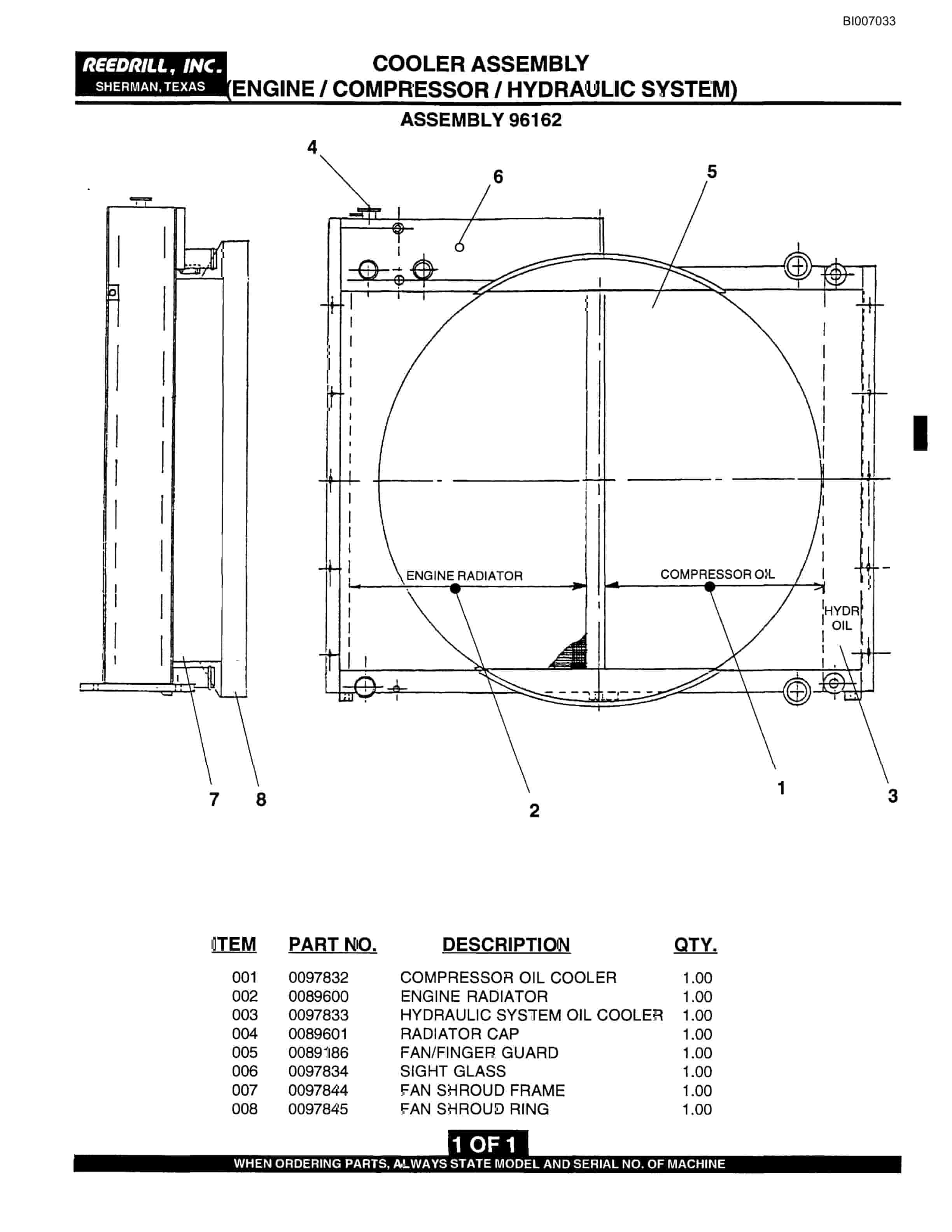Bucyrus SK-60i Parts Catalog BI007033-2