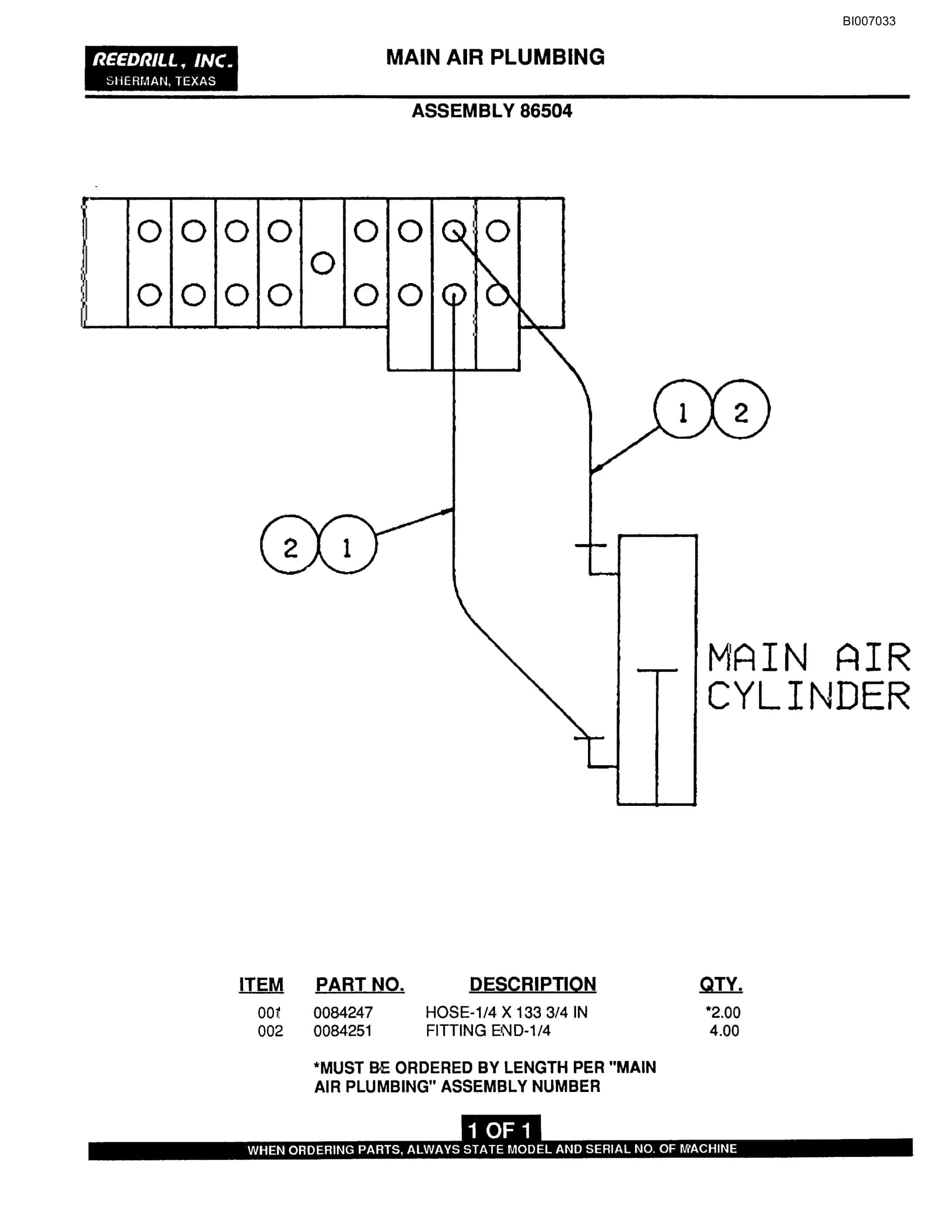 Bucyrus SK-60i Parts Catalog BI007033-4