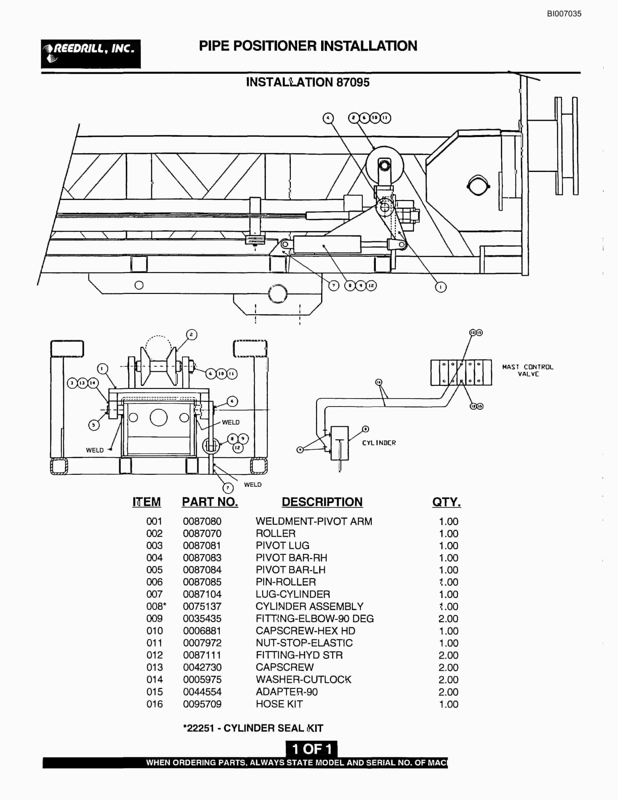 Bucyrus SK-60i Parts Catalog BI007035-3