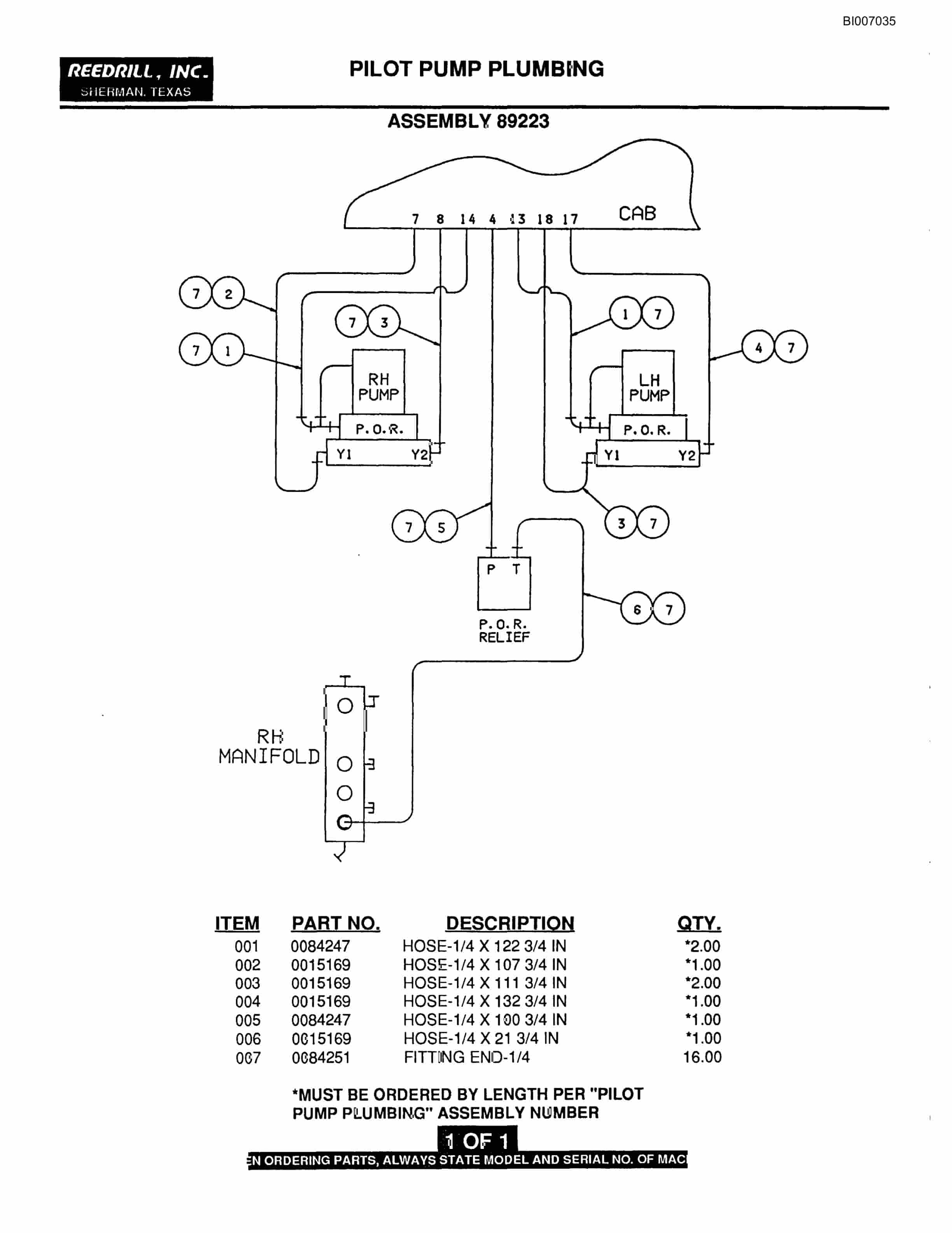 Bucyrus SK-60i Parts Catalog BI007035-4