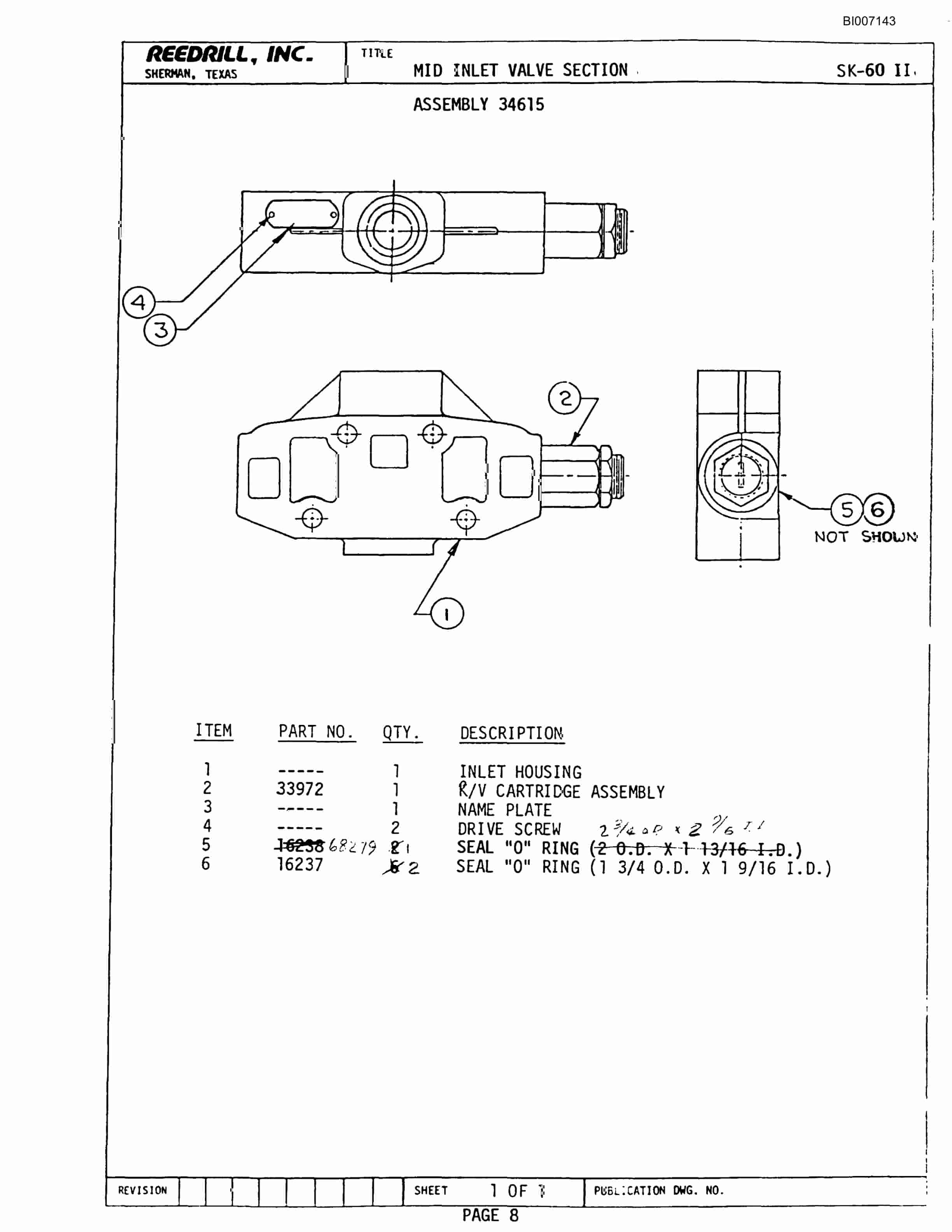 Bucyrus SK-60II Parts Catalog BI007143-3