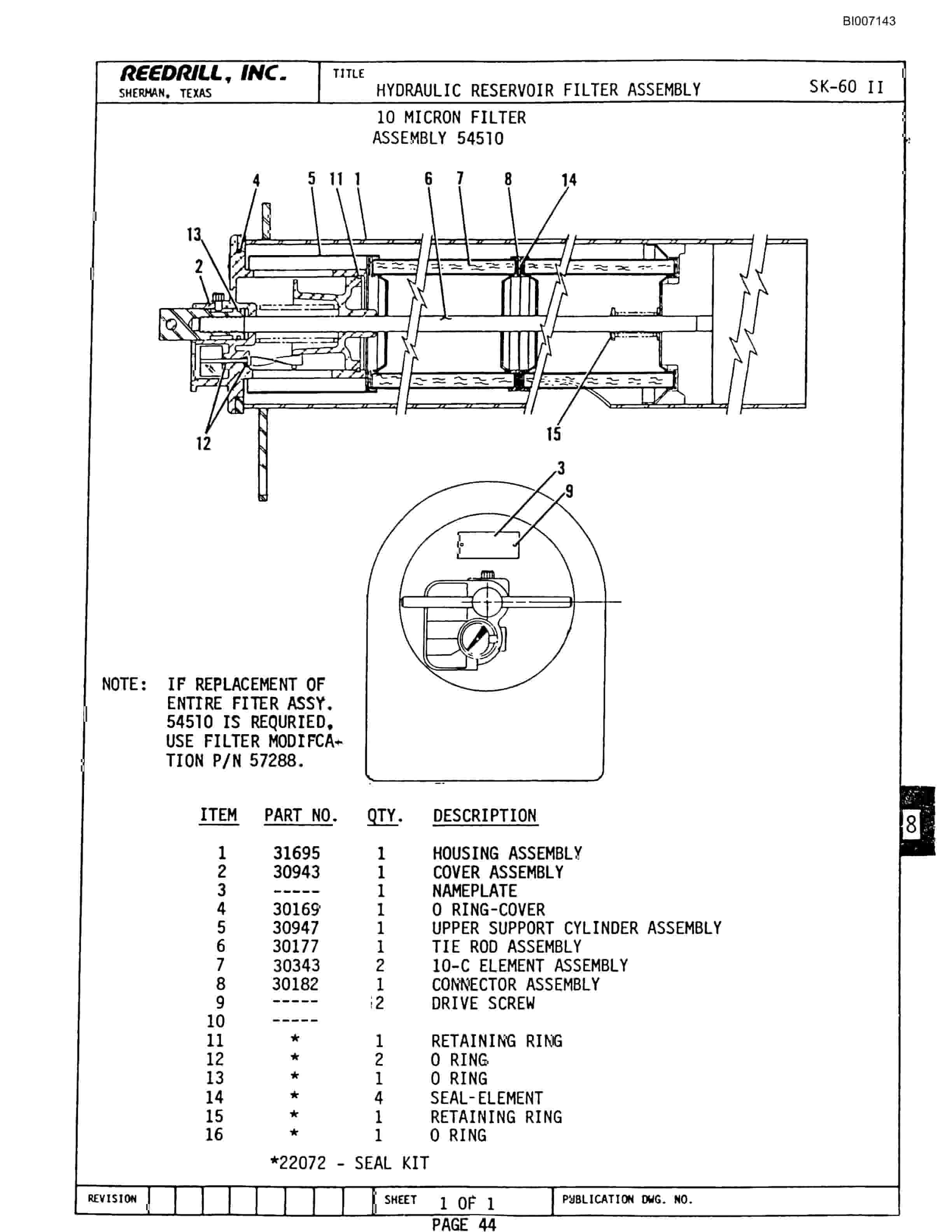 Bucyrus SK-60II Parts Catalog BI007143-5