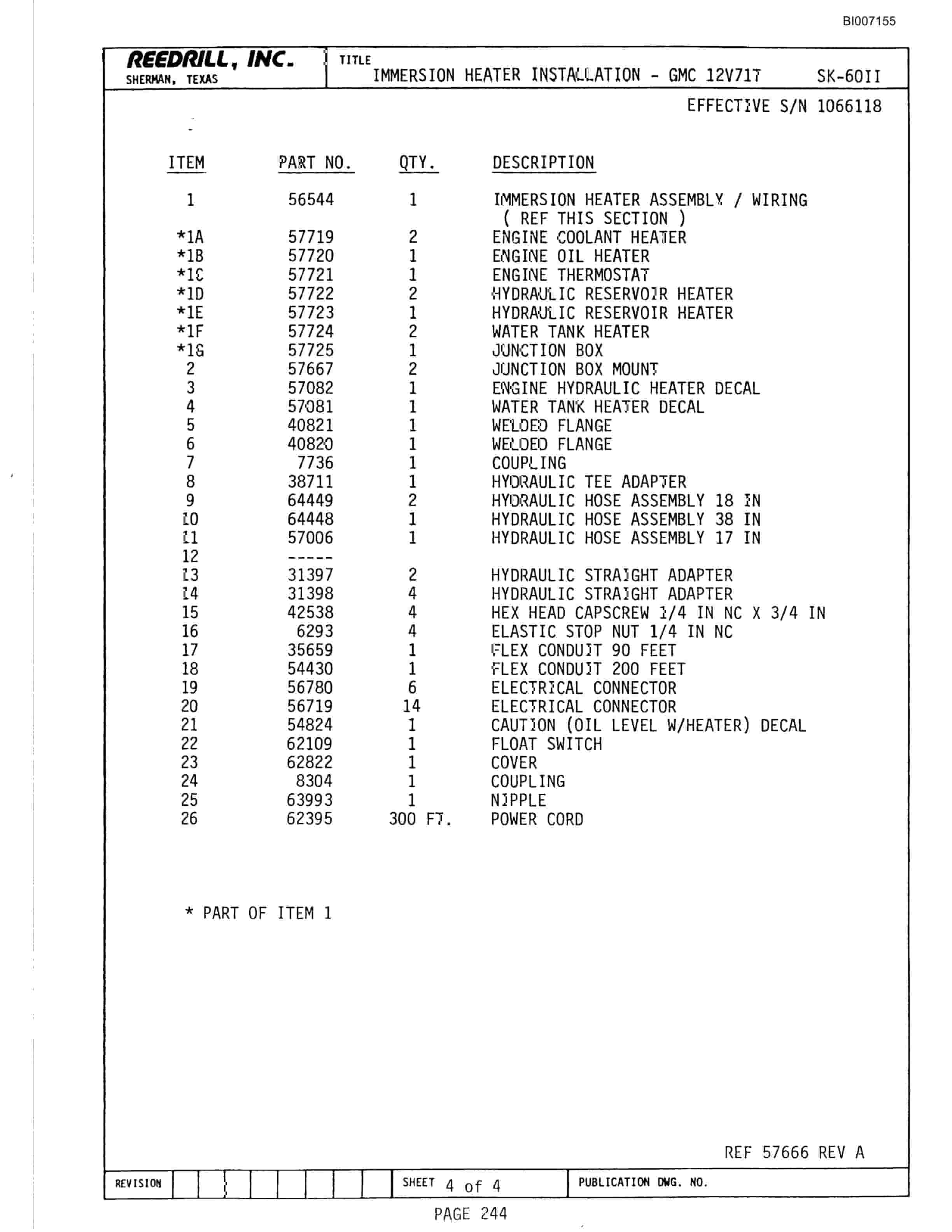 Bucyrus SK-60II Parts Catalog BI007155-4