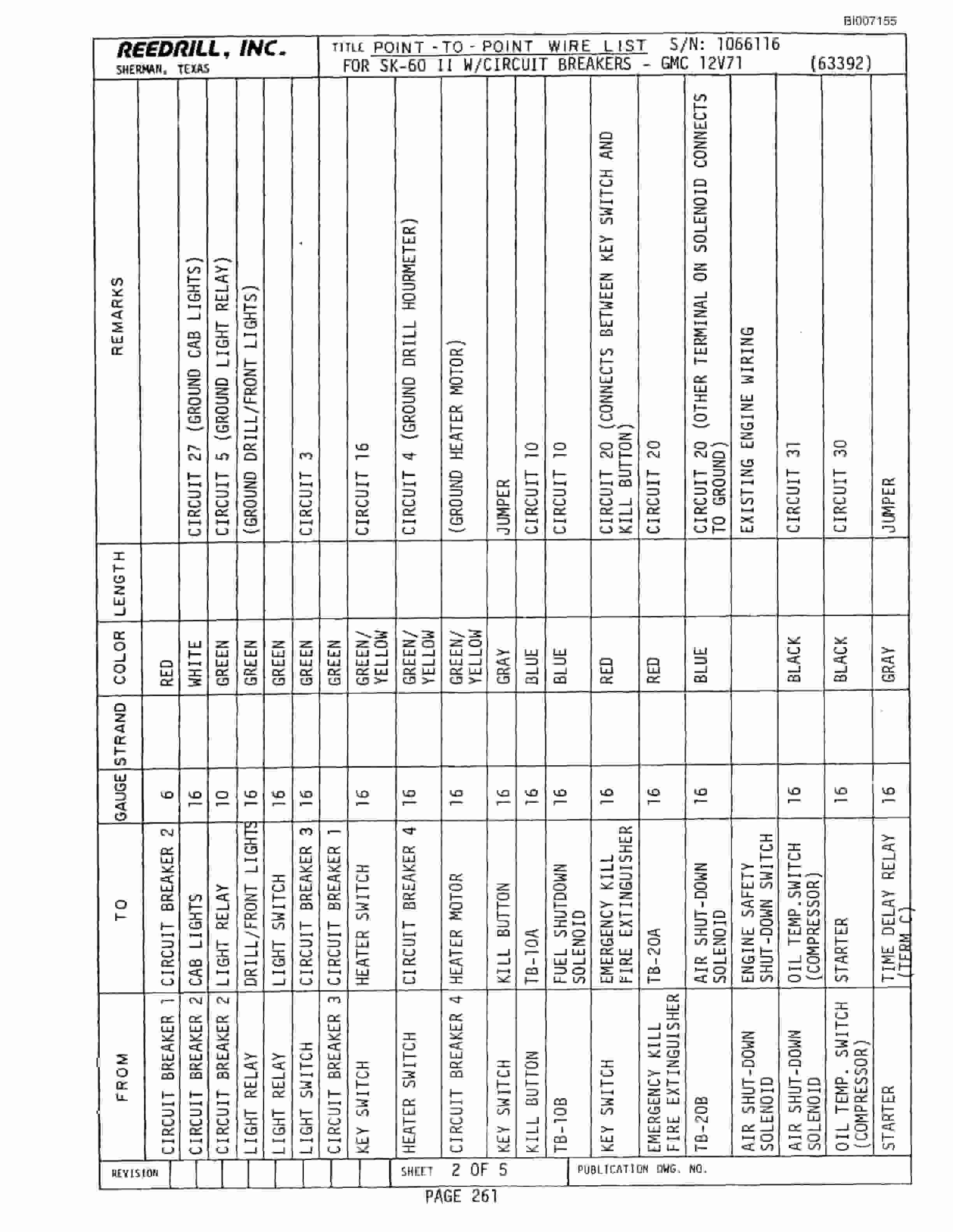 Bucyrus SK-60II Parts Catalog BI007155-5