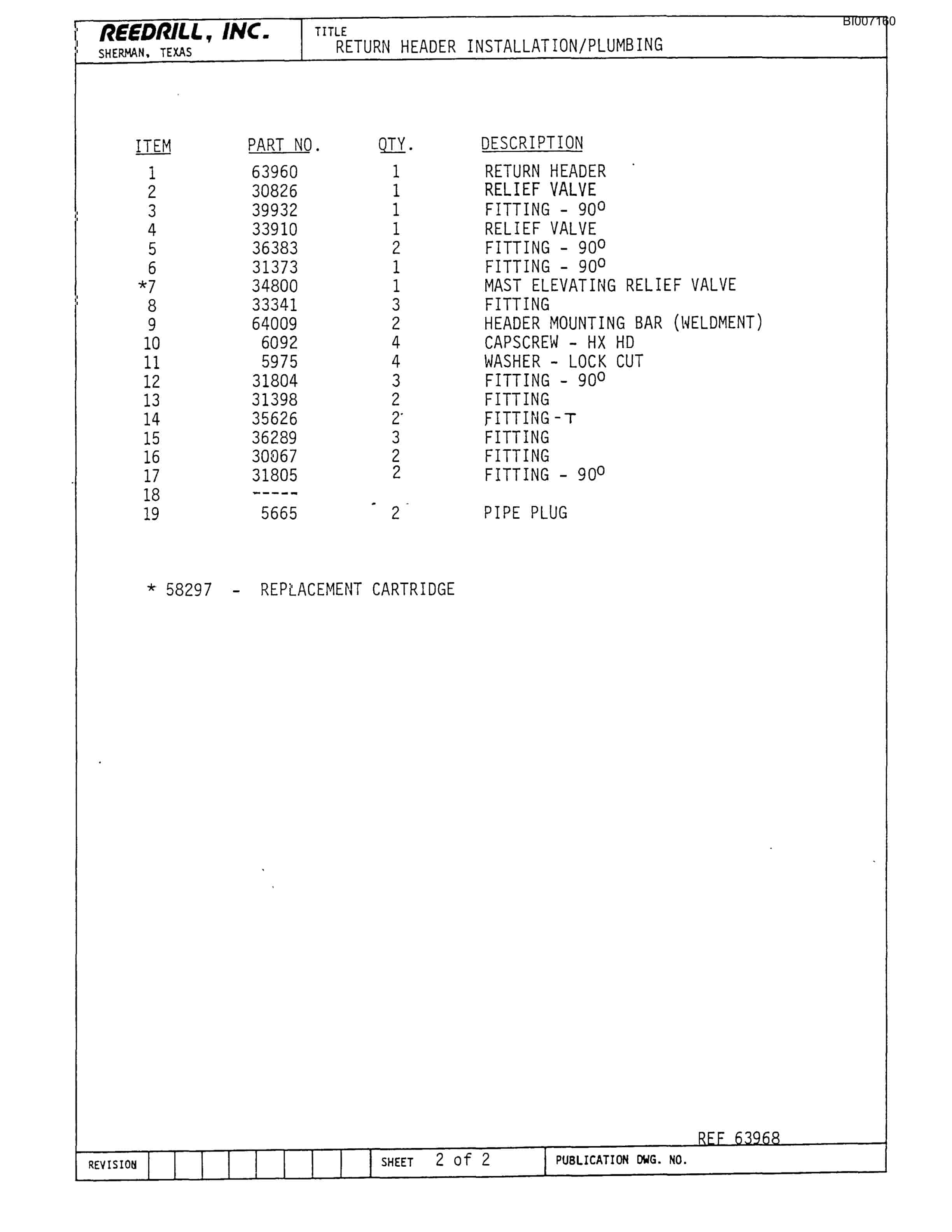 Bucyrus SK-60II Parts Catalog BI007160-5