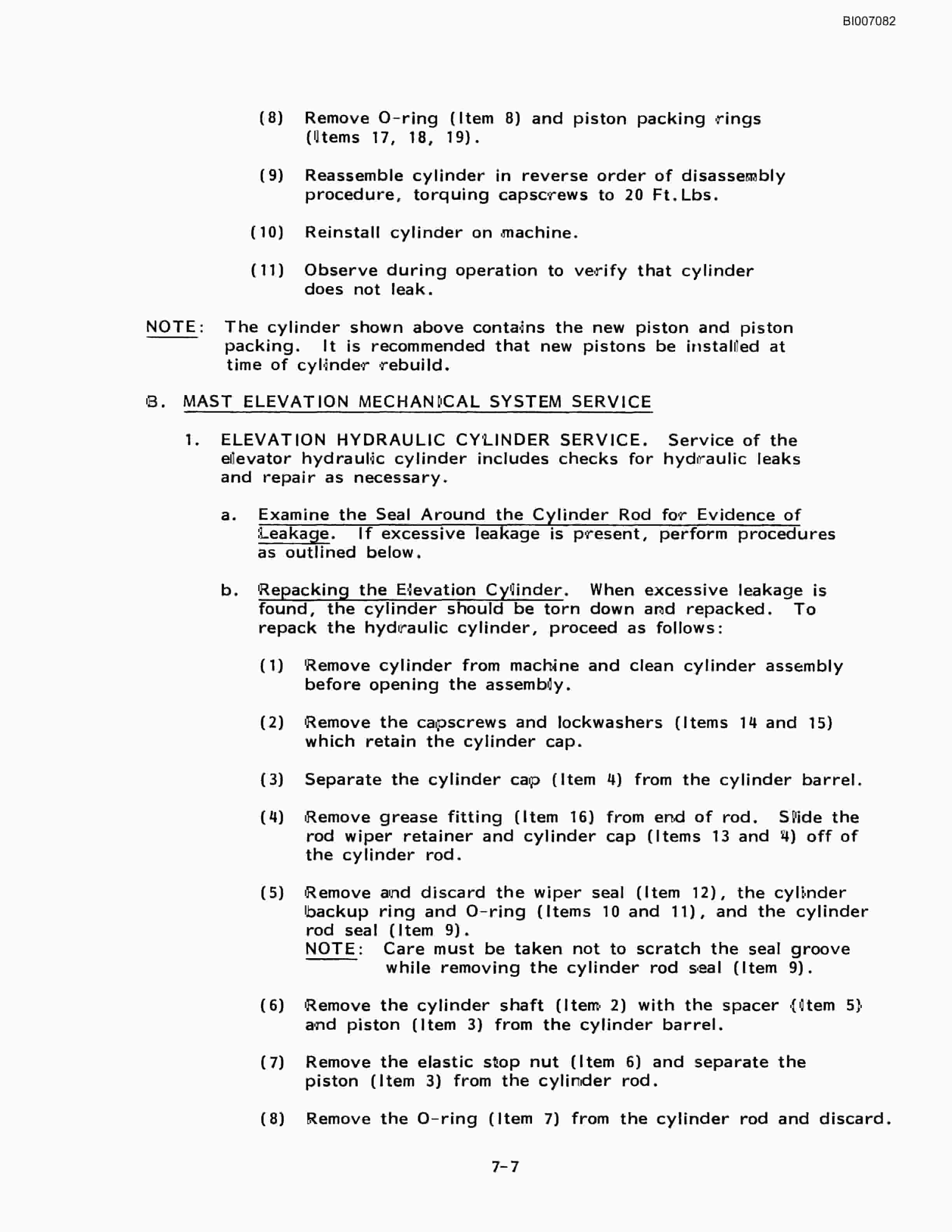 Bucyrus SK-60II Technical Manual BI007082-5