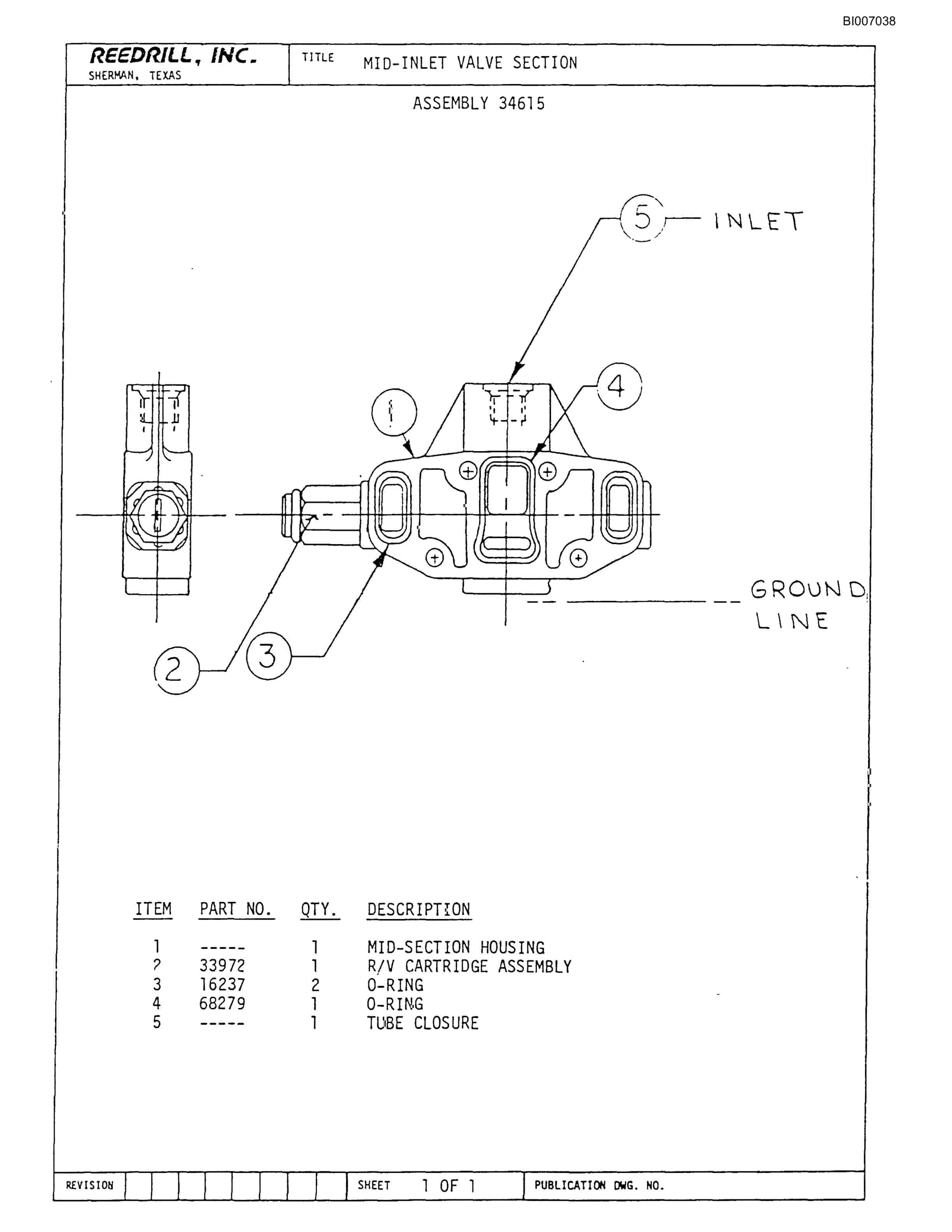Bucyrus SK-70 Parts Catalog BI007038-4
